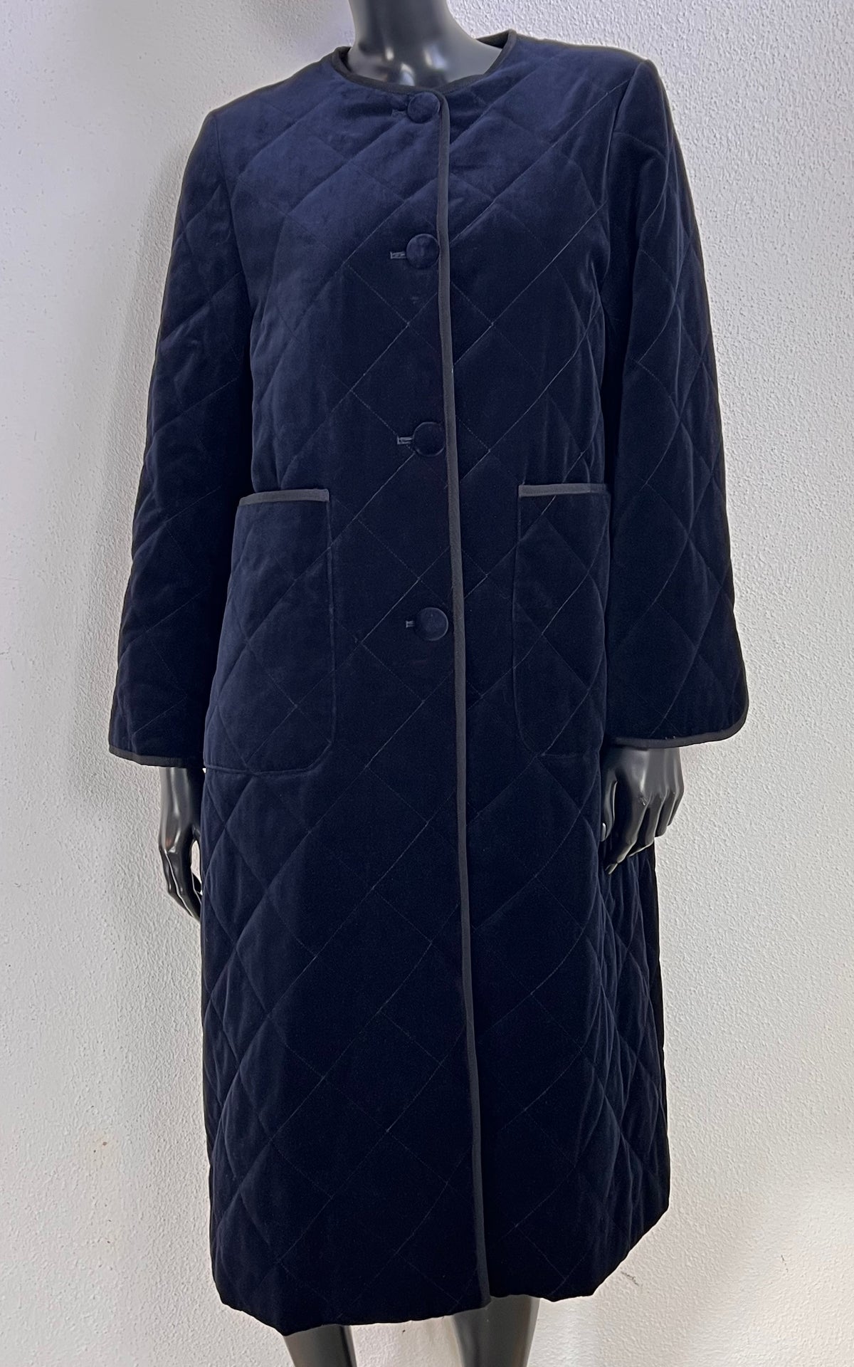 MM6 Maison Martin Margiela Line 6 Quilted Velvet Coat