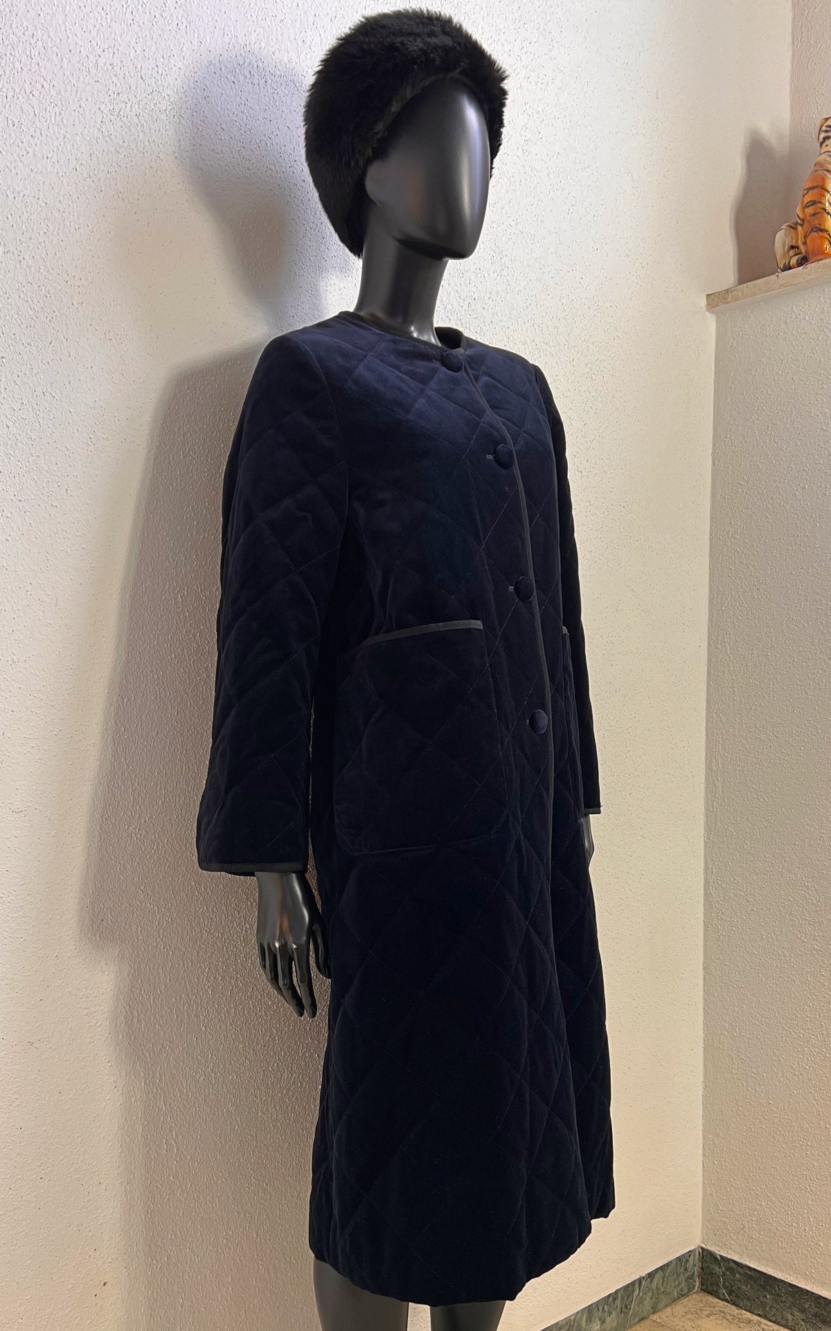 MM6 Maison Martin Margiela Line 6 Quilted Velvet Coat