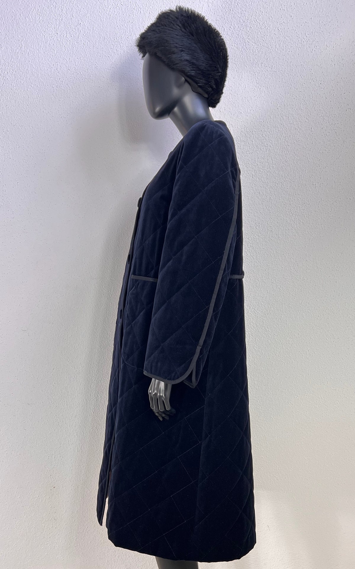 MM6 Maison Martin Margiela Line 6 Quilted Velvet Coat