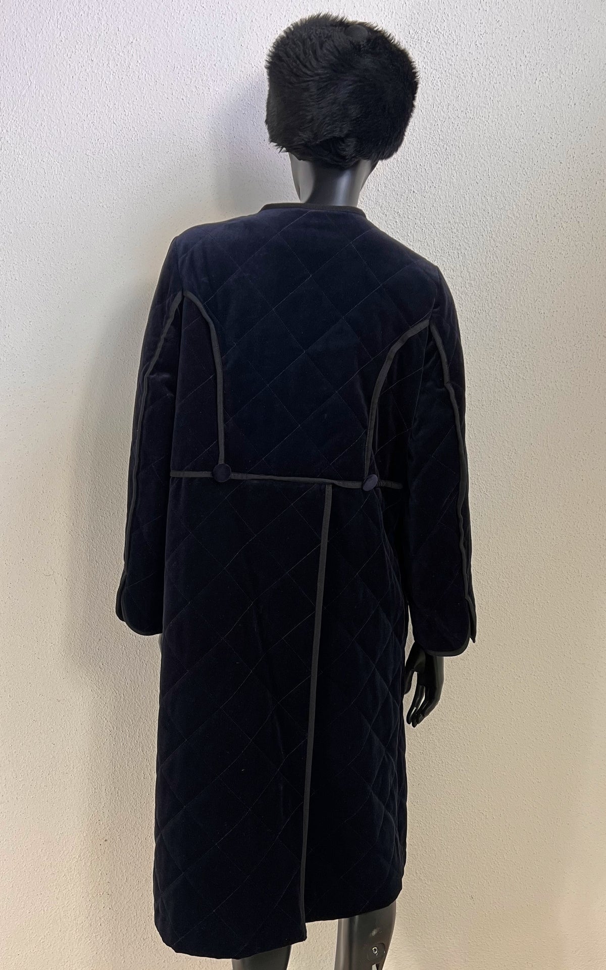 MM6 Maison Martin Margiela Line 6 Quilted Velvet Coat