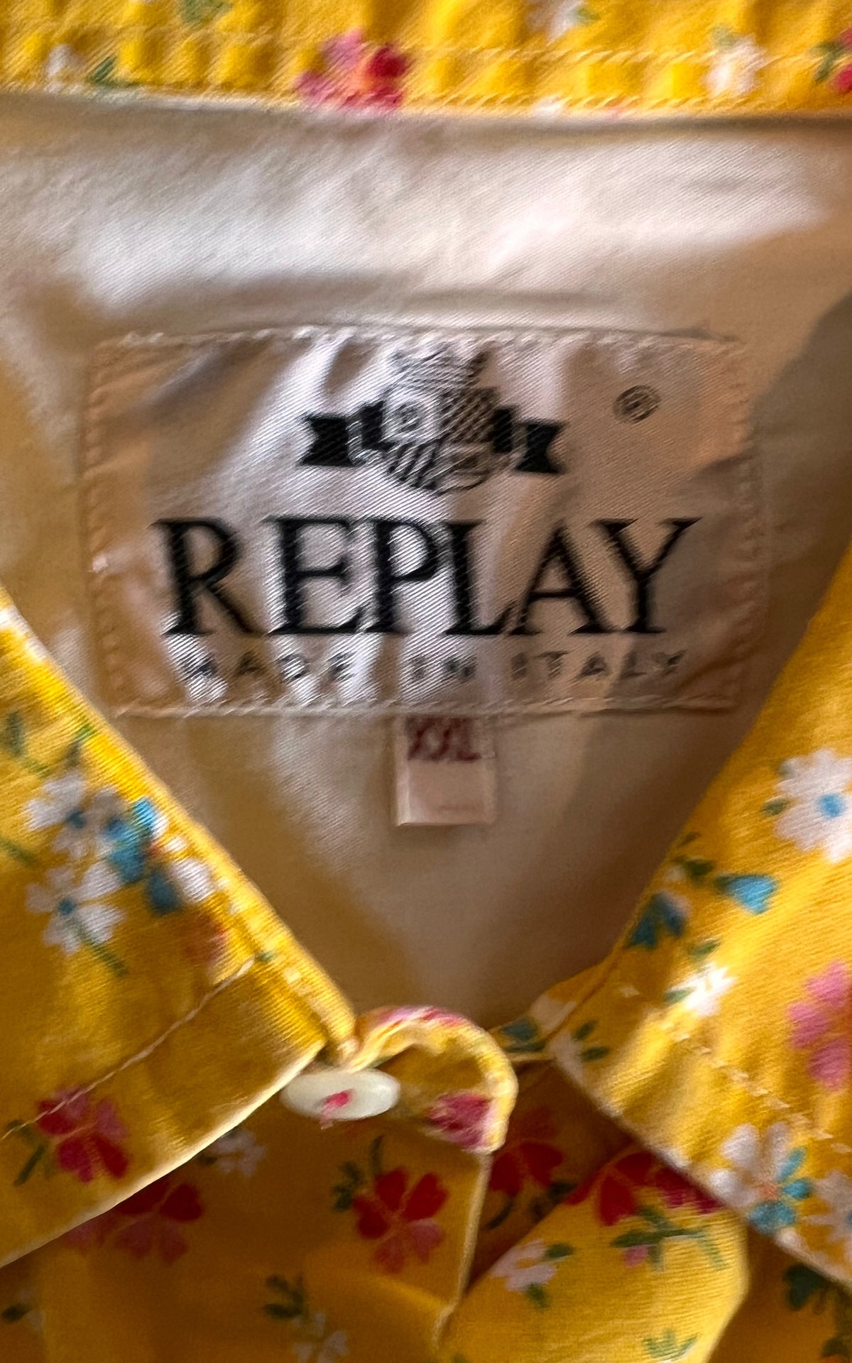 Vintage 90s MENS Replay Floral Patchwork Cotton Shirt – Size XXL