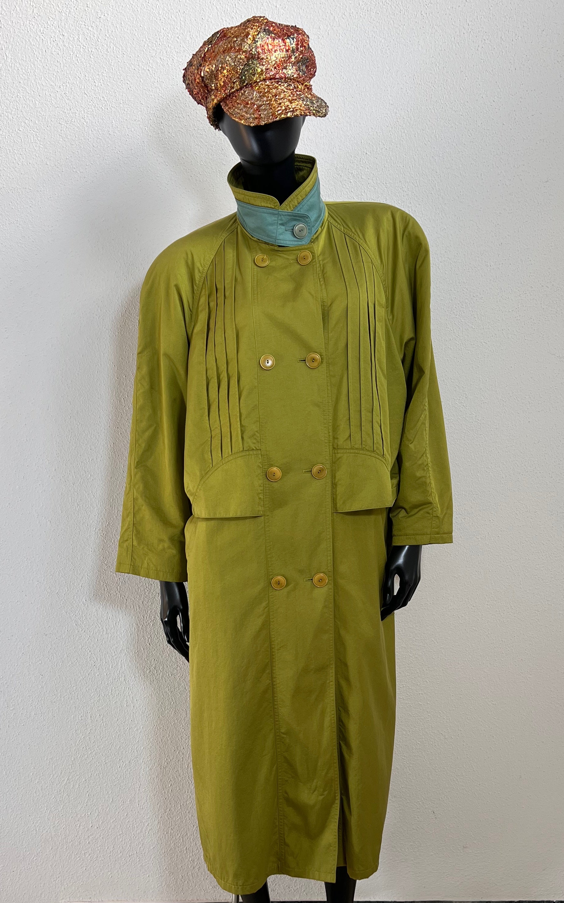 Vintage Green Autum Trenchcoat