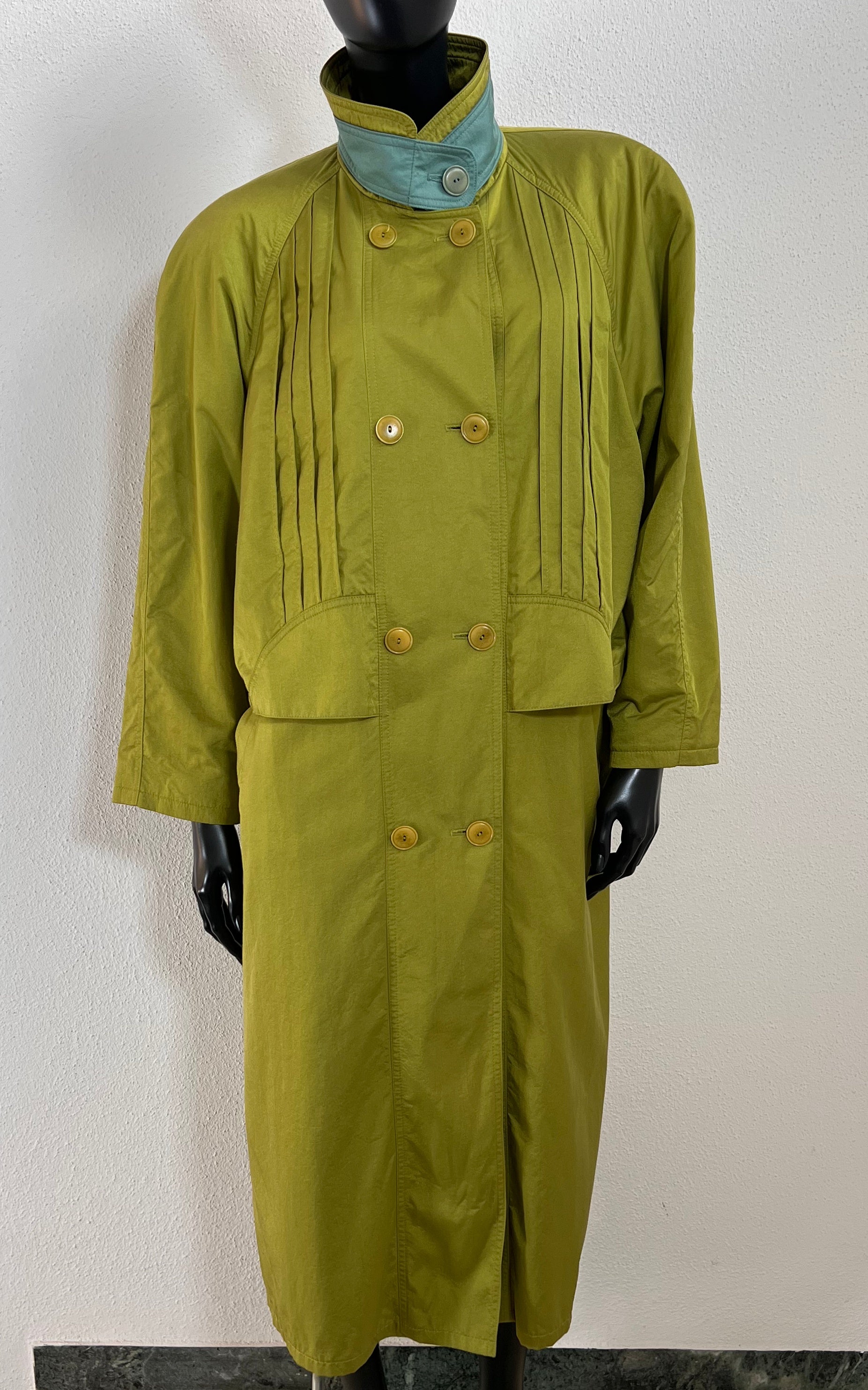 Vintage Green Autum Trenchcoat