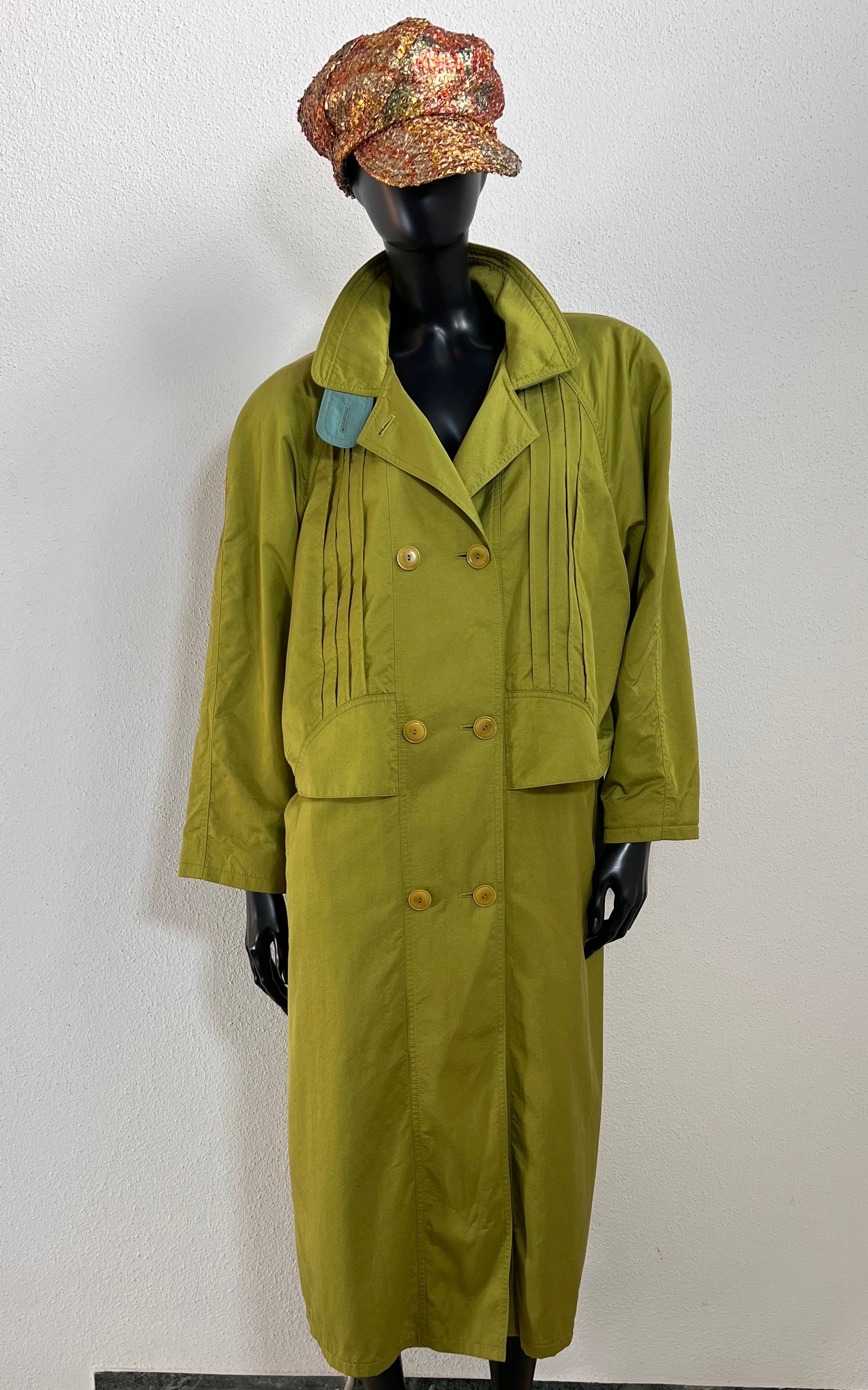 Vintage Green Autum Trenchcoat