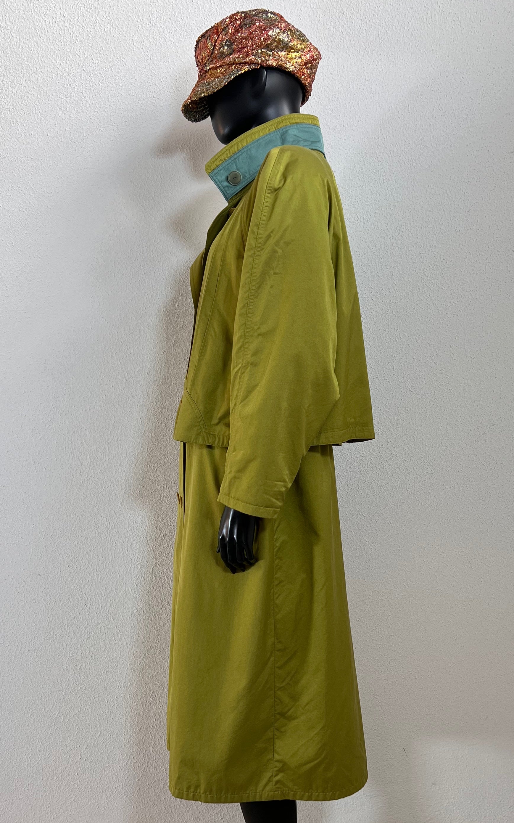 Vintage Green Autum Trenchcoat