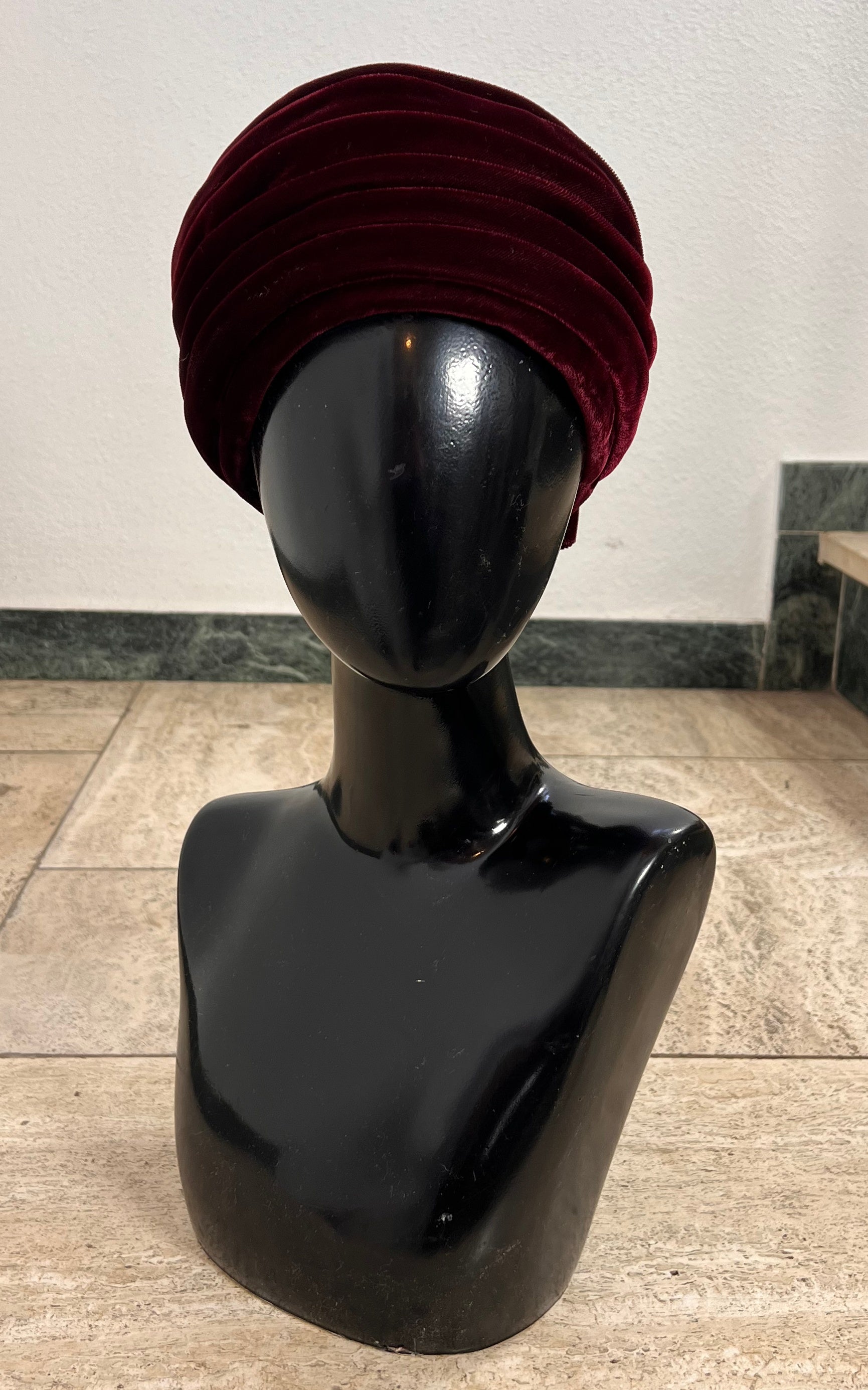 Vintage Velvet Pillbox Hat