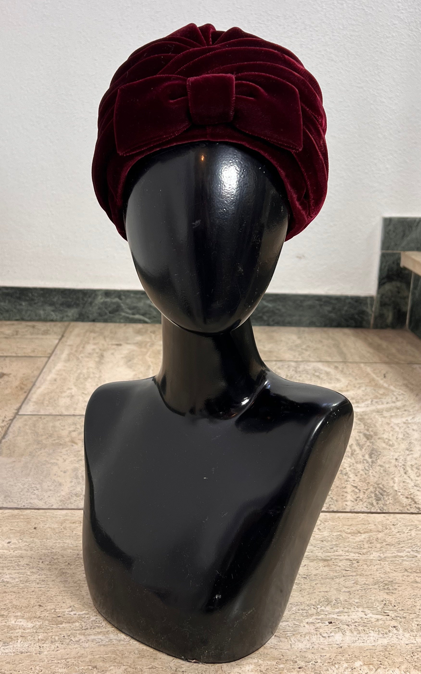 Vintage Velvet Pillbox Hat