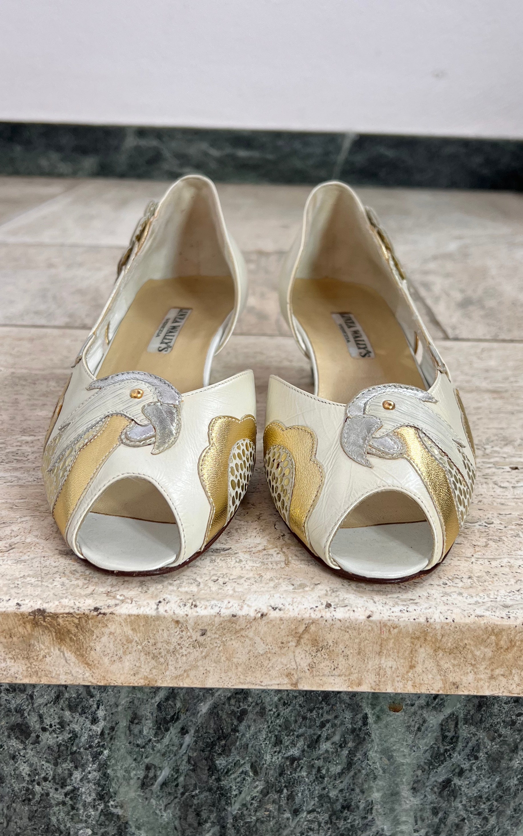 Vintage Linea Wally's Venezia Parrot Wedges 40