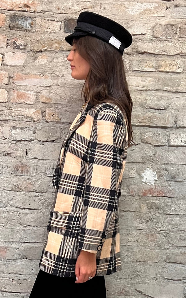 Vintage 90s Tartan Wool Blazer