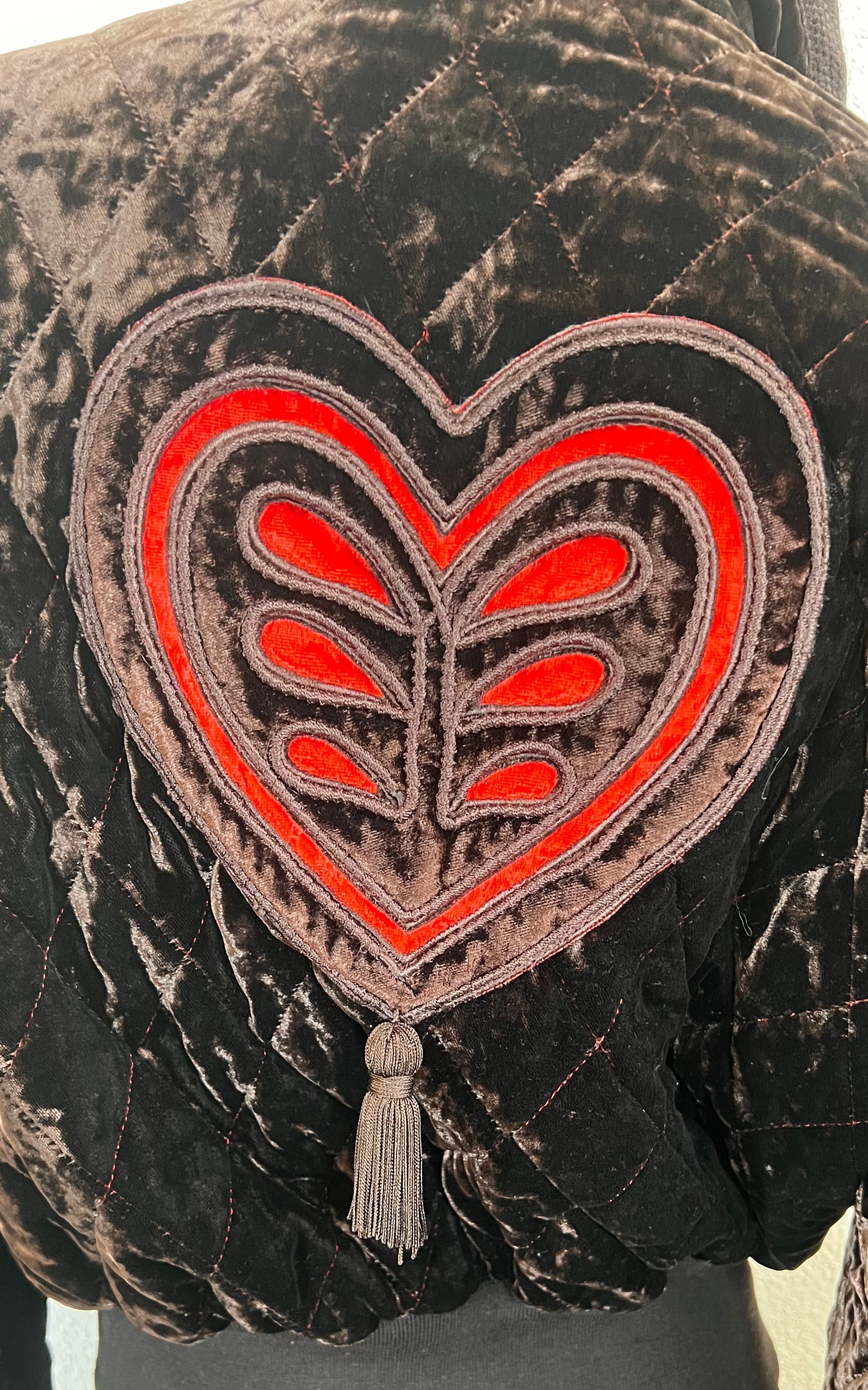 Vintage Escada Brown Velvet Bomber Jacket