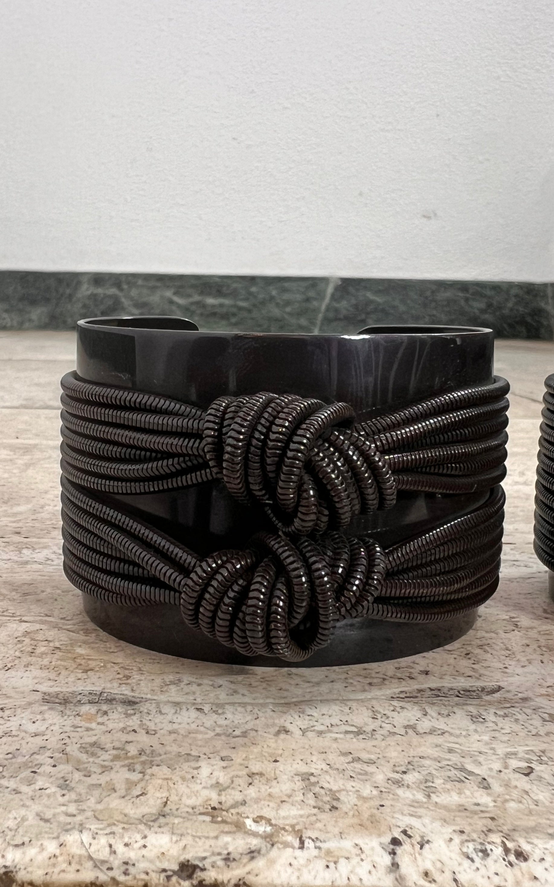 Darkbrown Metal Arm Cuff Set