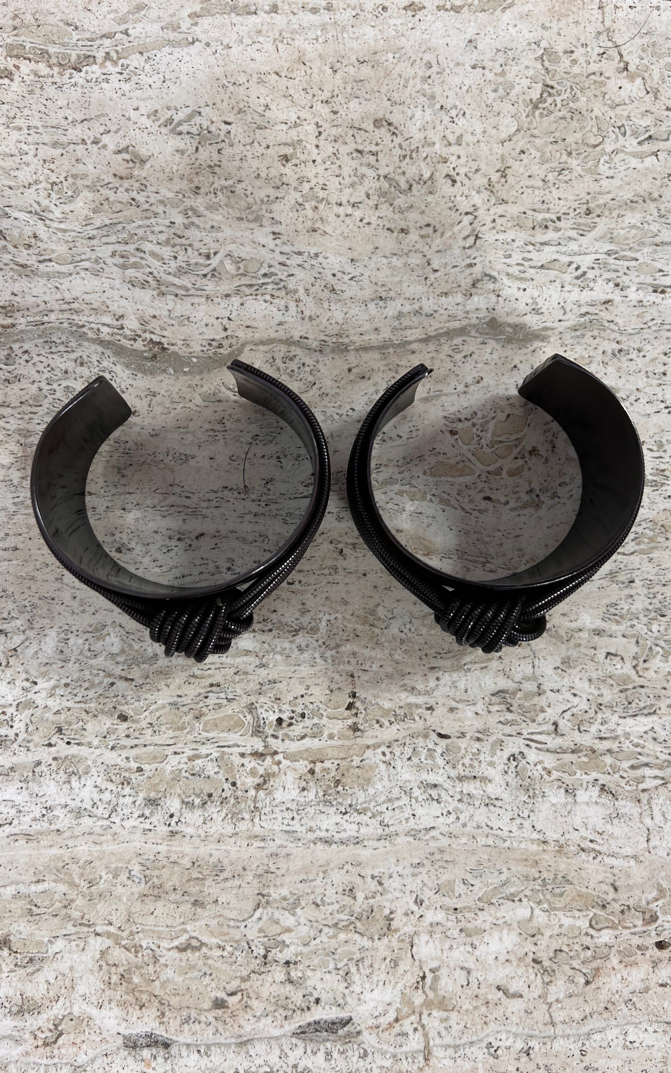 Darkbrown Metal Arm Cuff Set