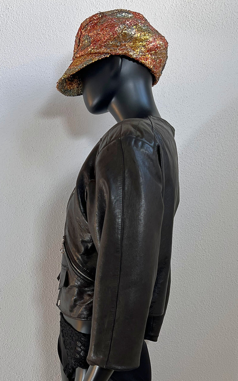 Vintage Cropped Leather Jacket