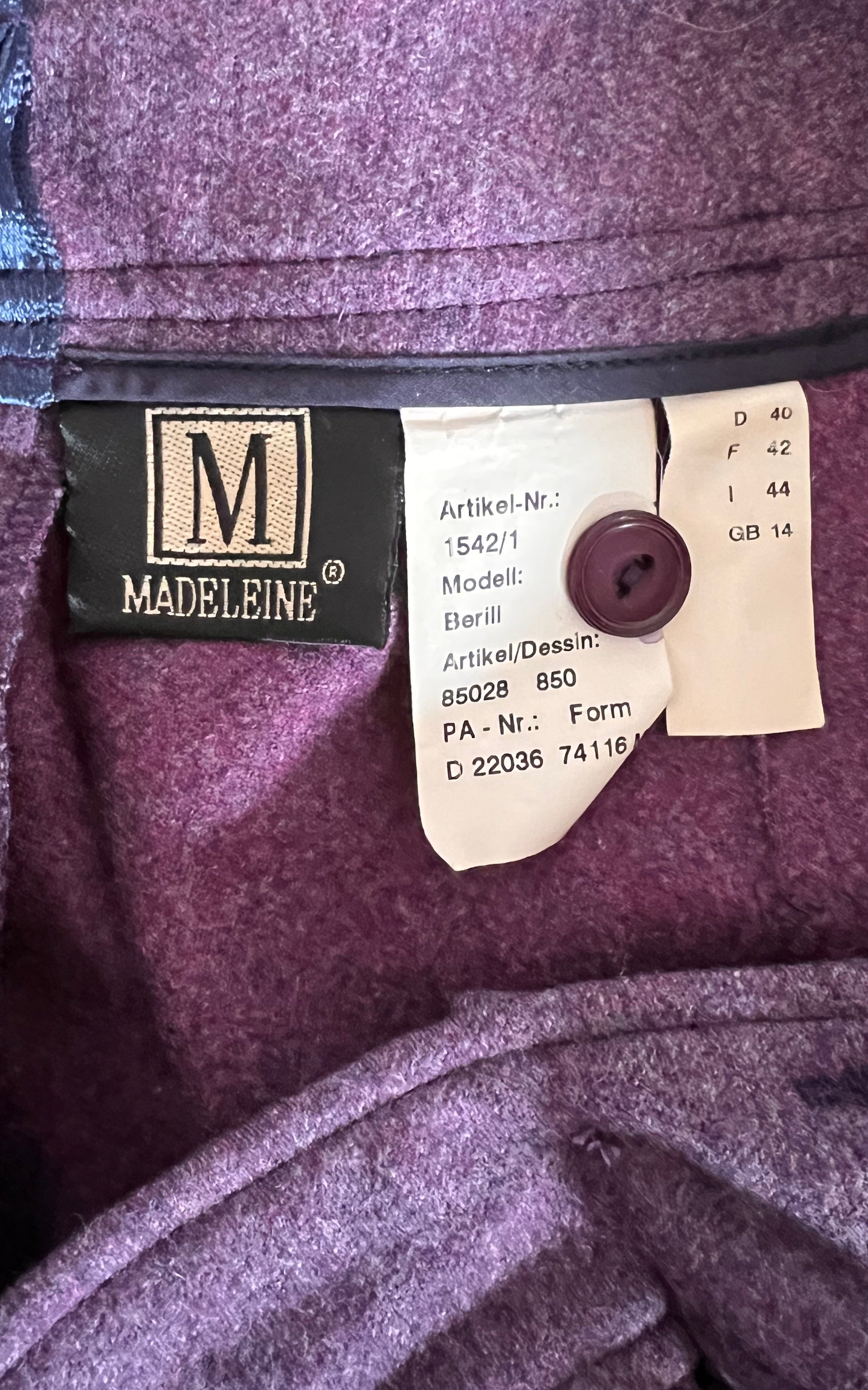 Vintage Madeleine Wool and Cashmere Trouser