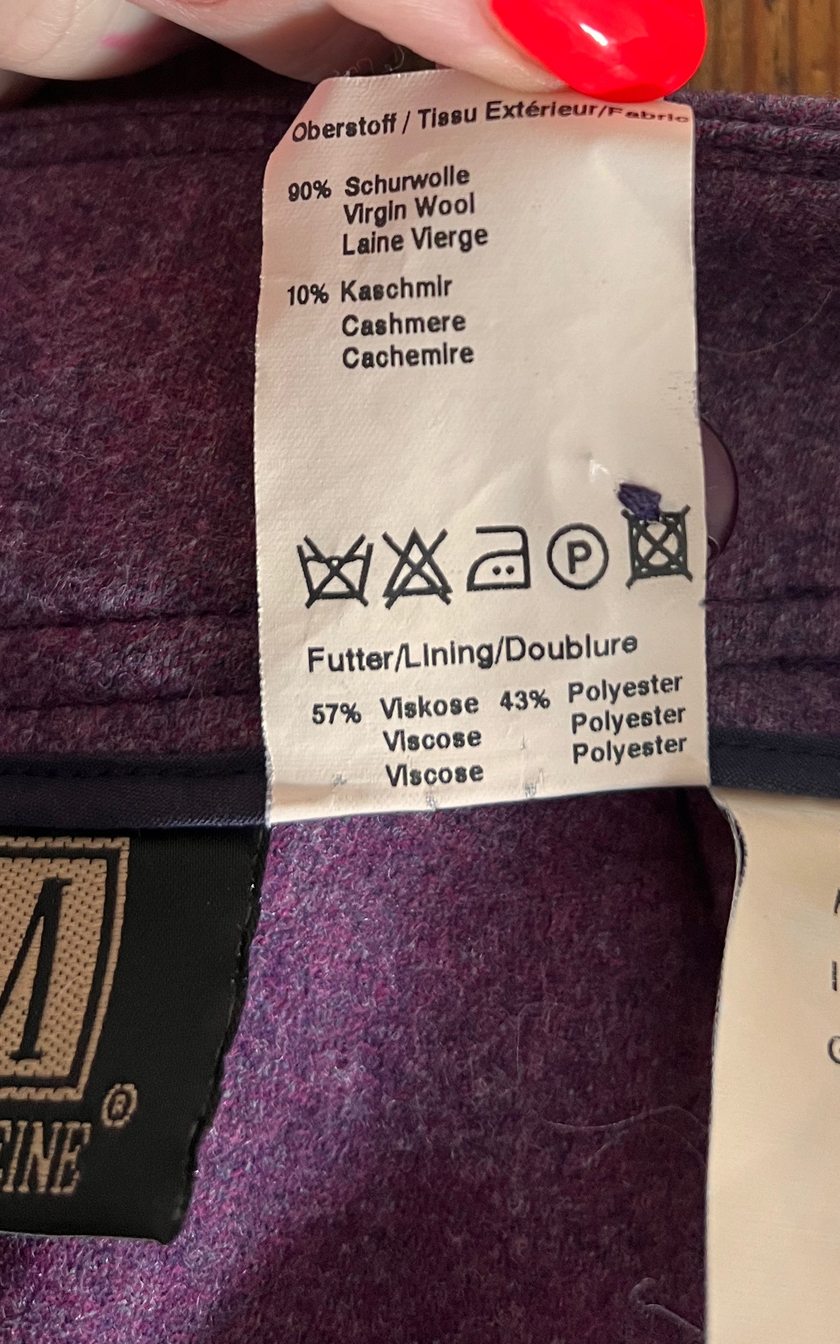 Vintage Madeleine Wool and Cashmere Trouser