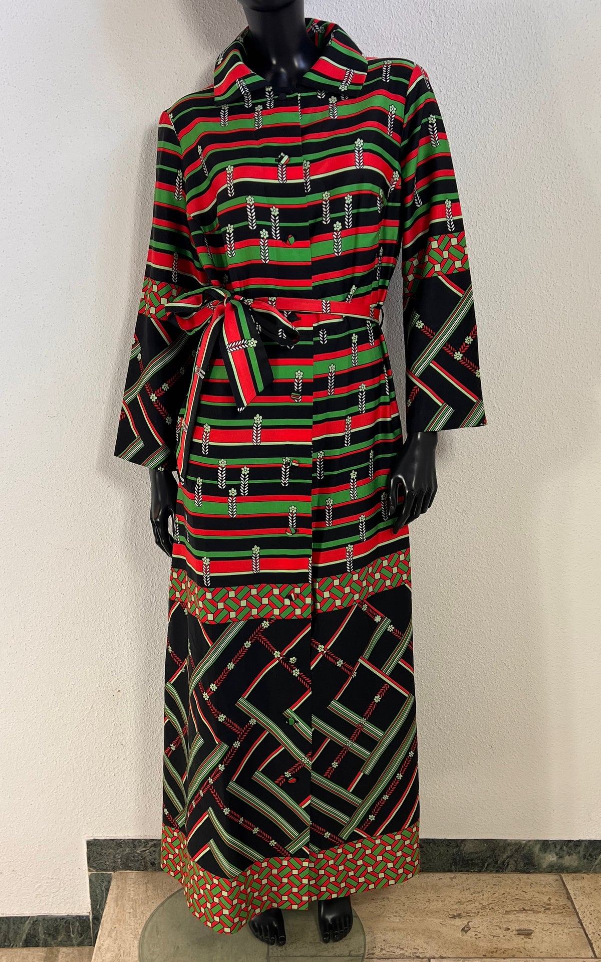 Vintage 1970s Printed Maxi Dress