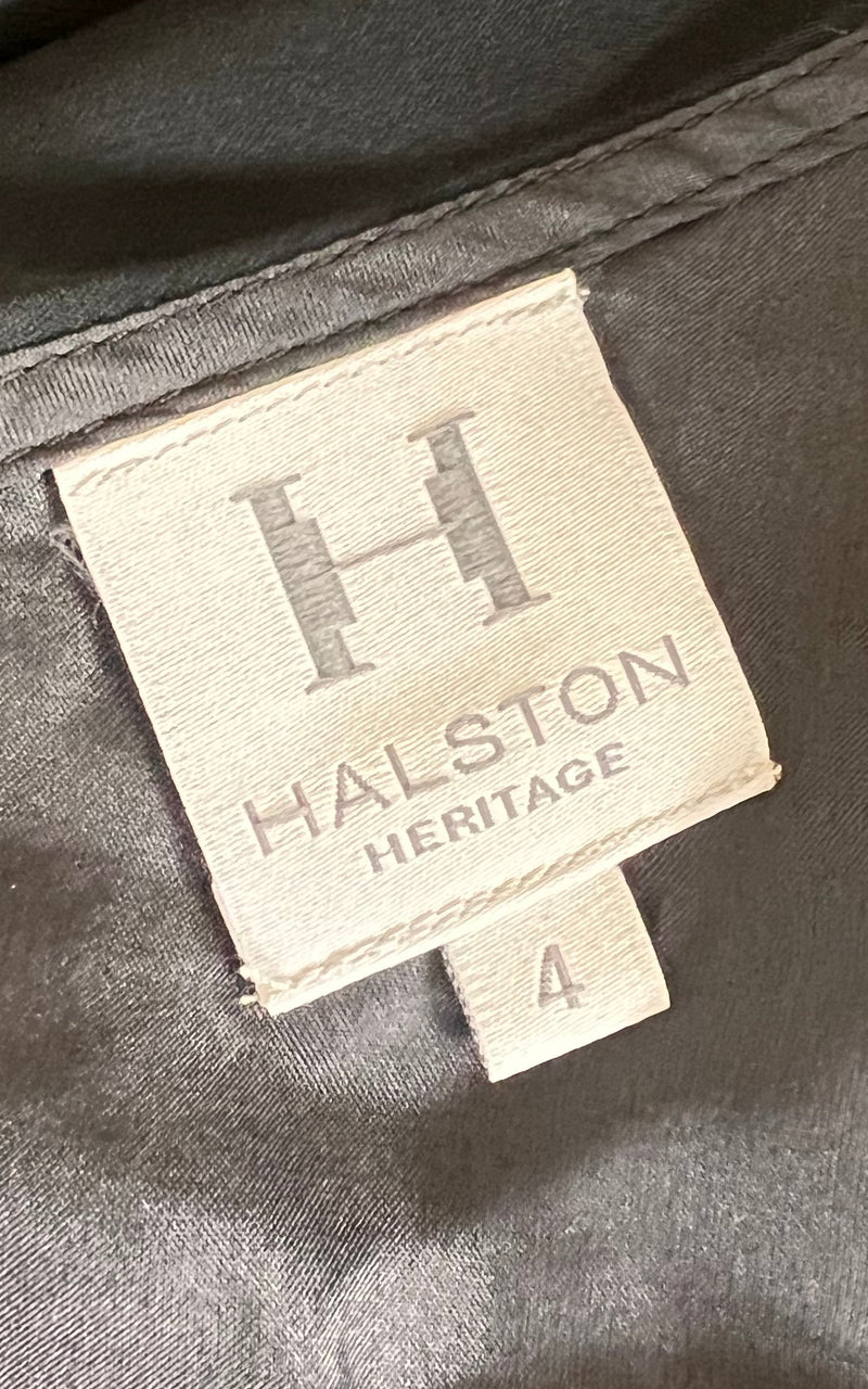 Vintage Halston One Shoulder Silk Dress