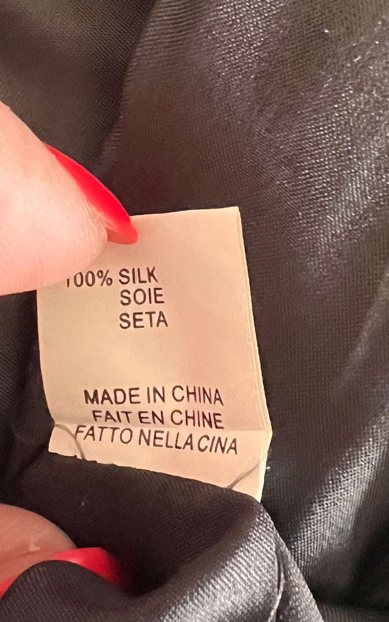 Vintage Halston One Shoulder Silk Dress