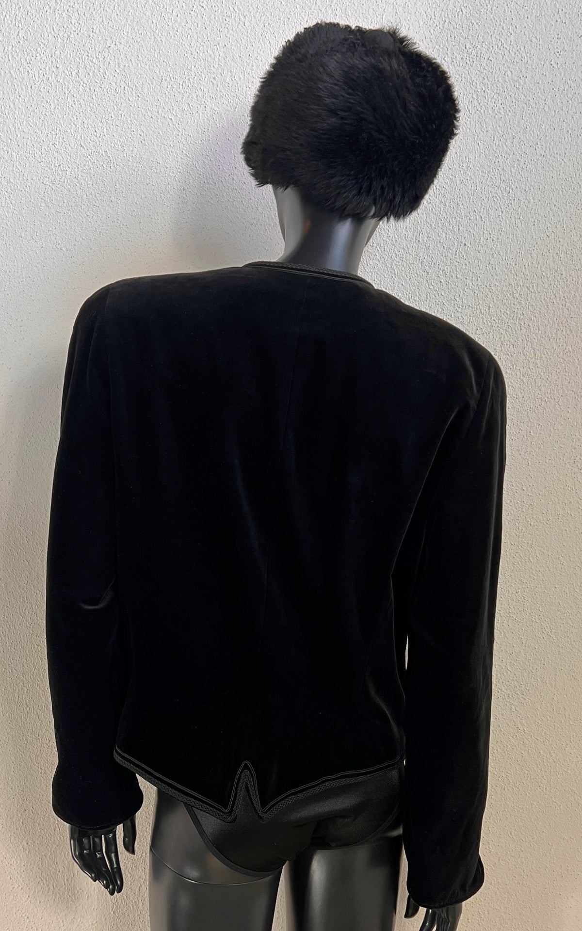 Vintage Antoinette Black Velvet Jacket