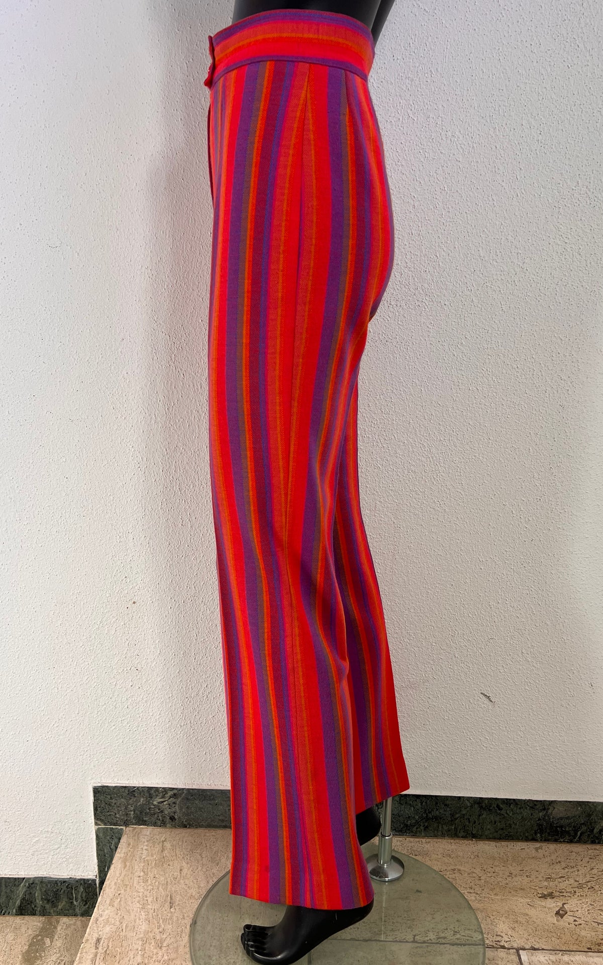 Vintage 1970s Rodier Paris Striped Trouser Suit