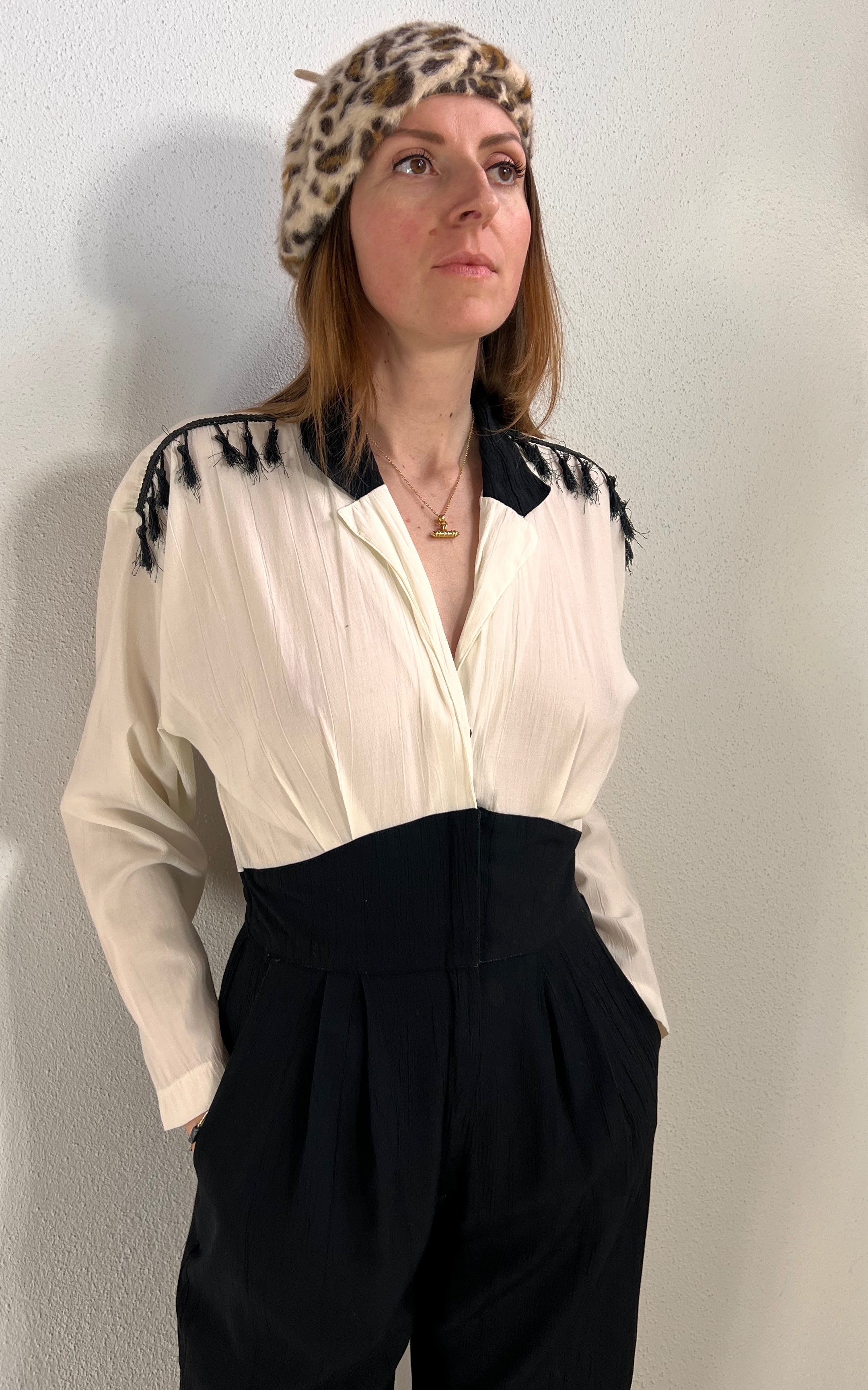 Vintage Tassel Highwaist Jumpsuit