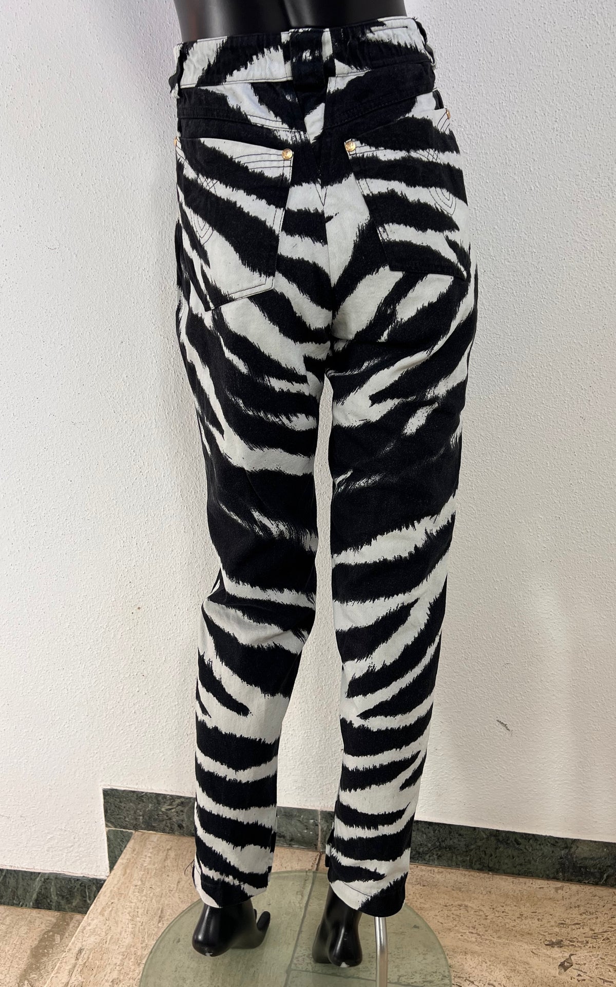 Vintage Gianni Versace Couture Zebra Print Trousers