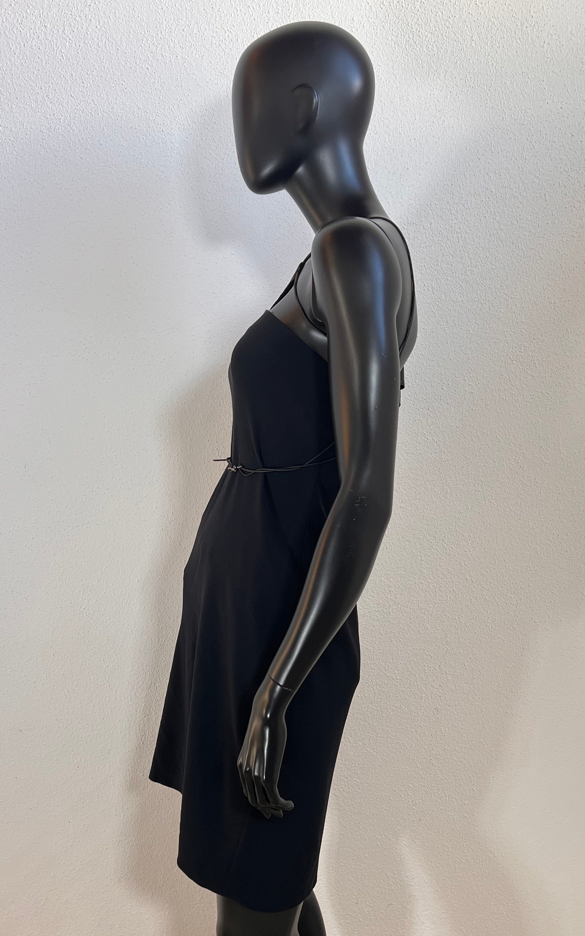 Abito vintage con dettagli in pelle Paco Rabanne Y2K