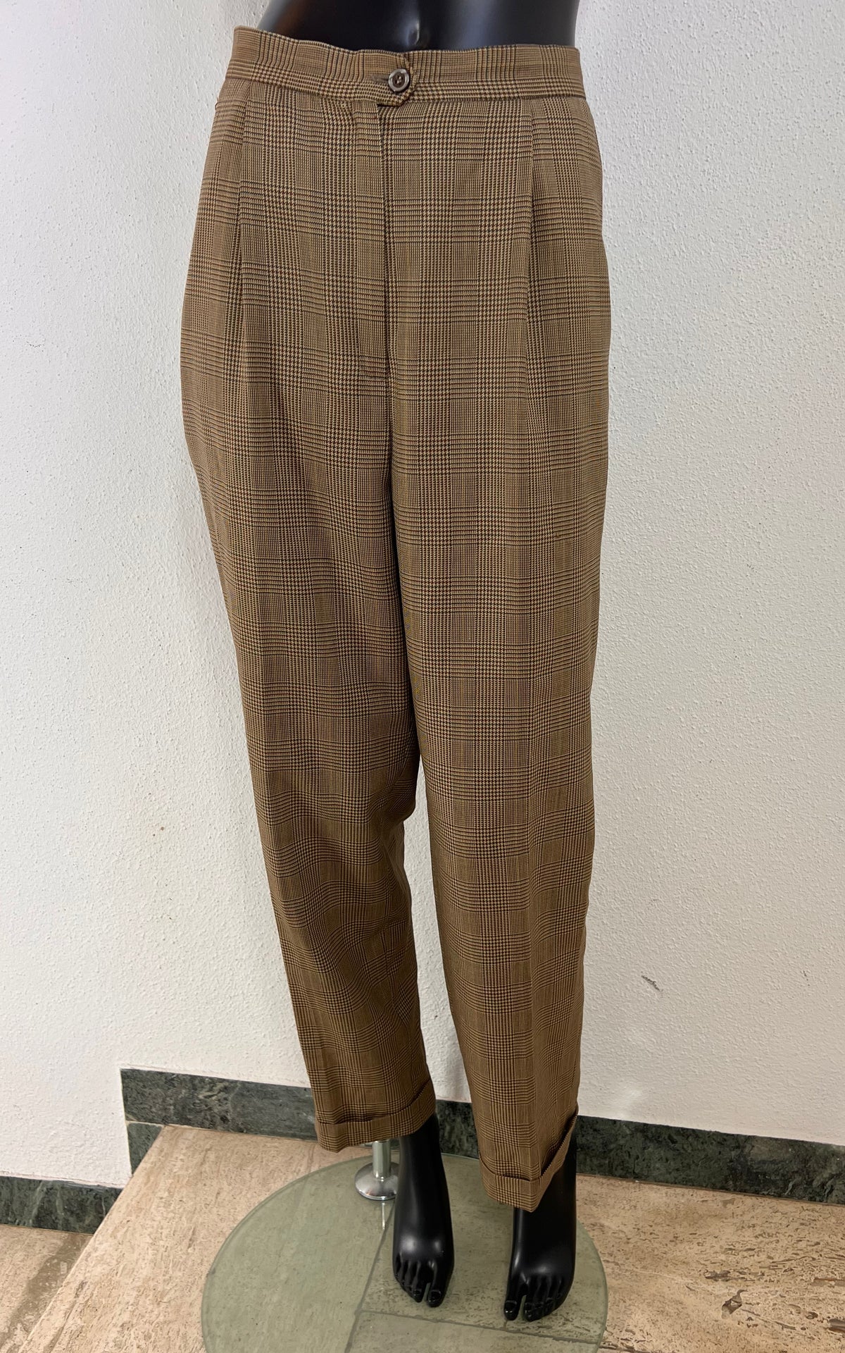 Vintage Wool & Cashmere Plaid Trousers