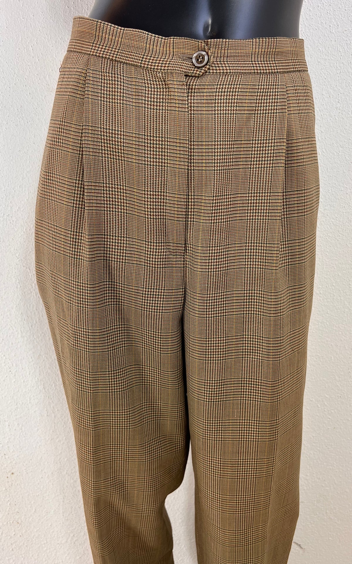 Vintage Wool & Cashmere Plaid Trousers