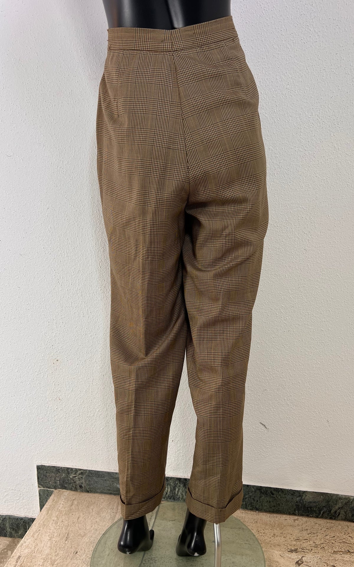 Vintage Wool & Cashmere Plaid Trousers