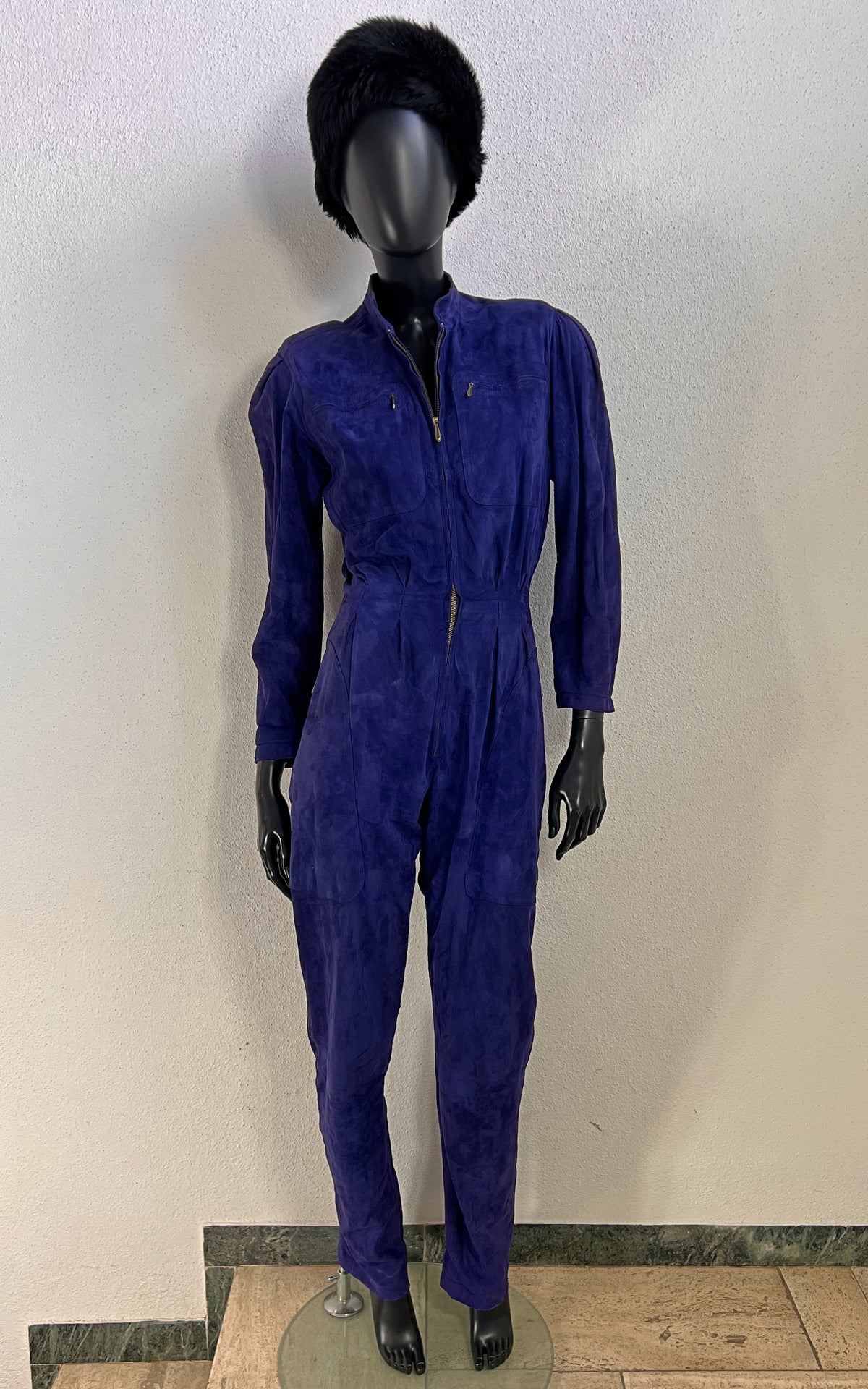Vintage Zanella Purple Suede Jumpsuit