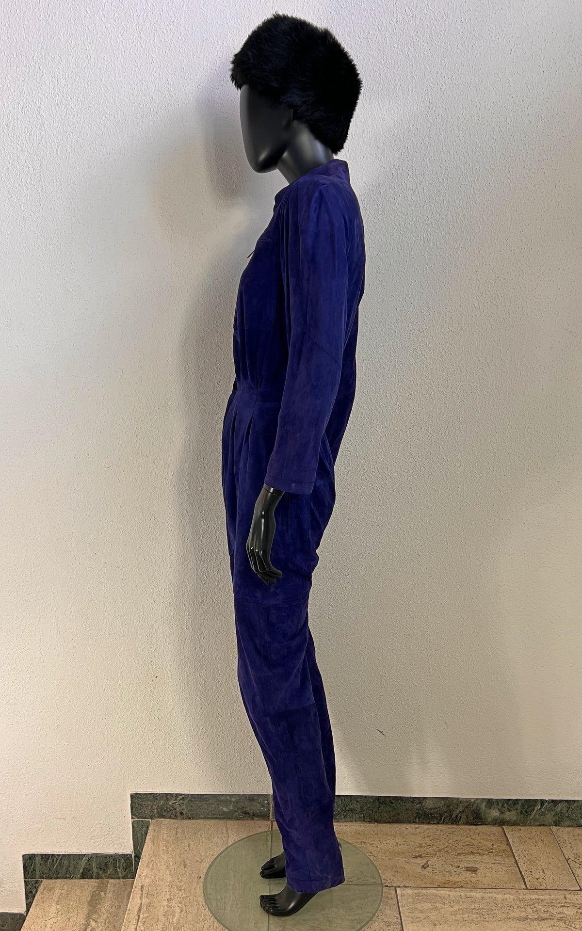 Vintage Zanella Purple Suede Jumpsuit