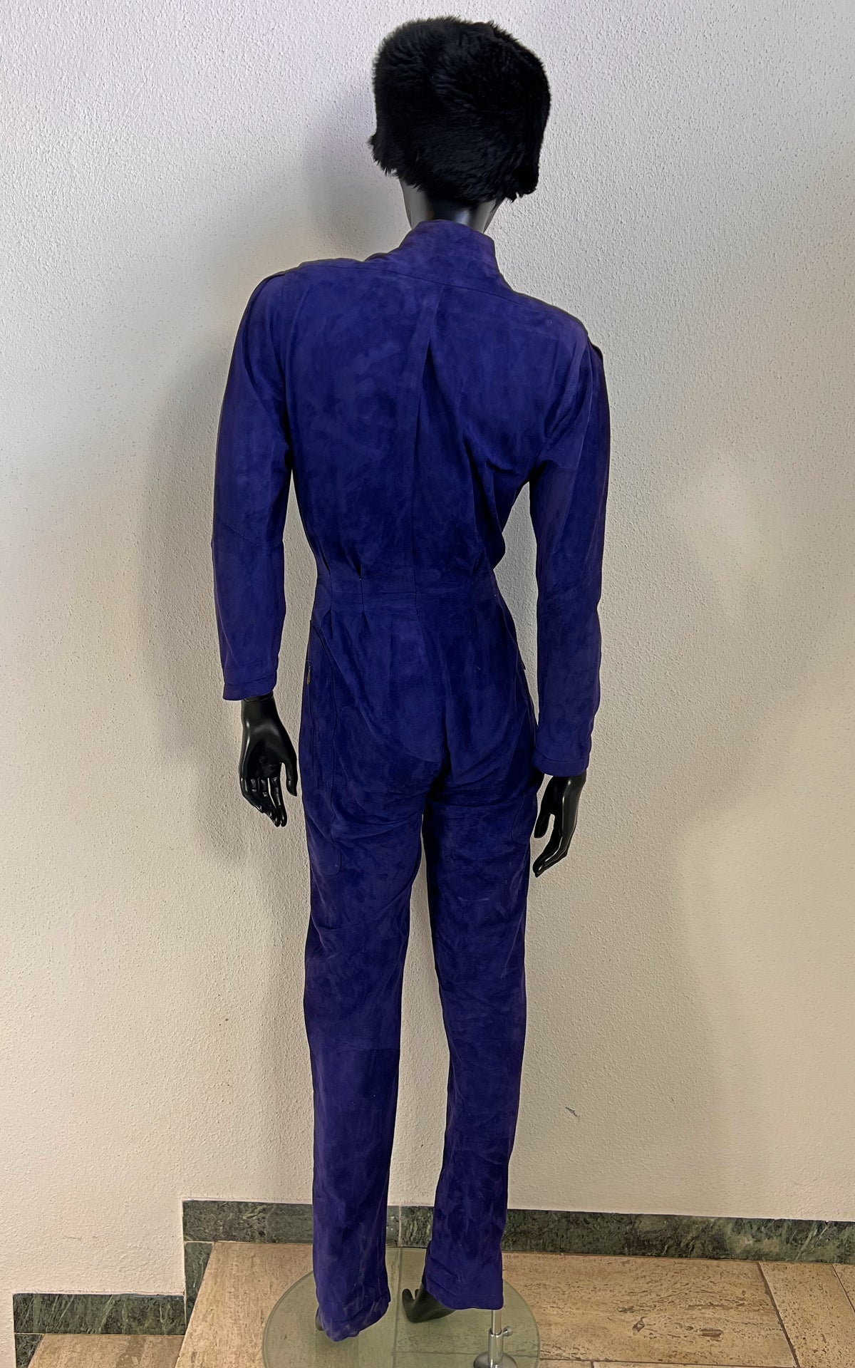 Vintage Zanella Purple Suede Jumpsuit