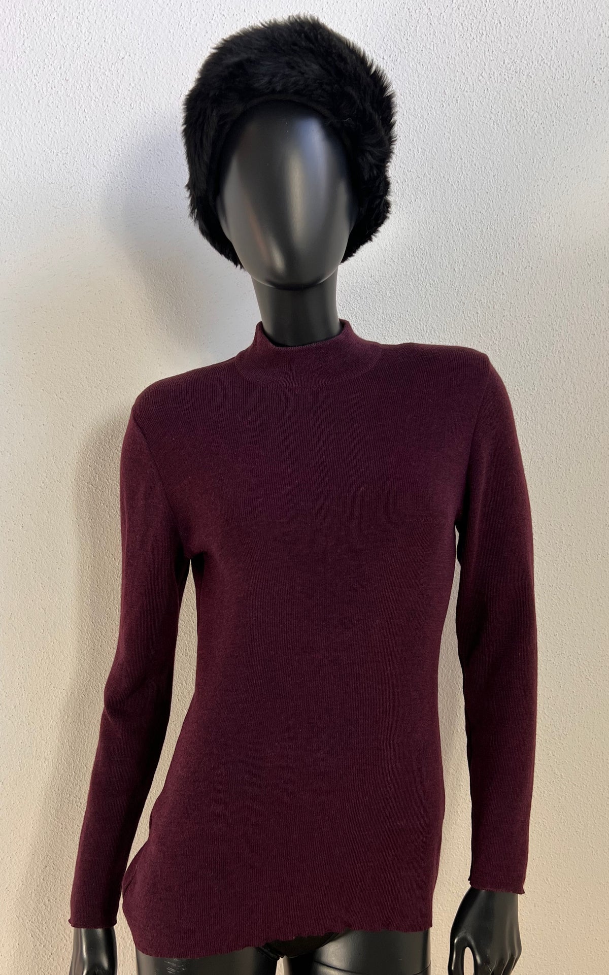 Vintage Yves Saint Laurent Rive Gauche Wool Sweater – Dark Plum Mélange