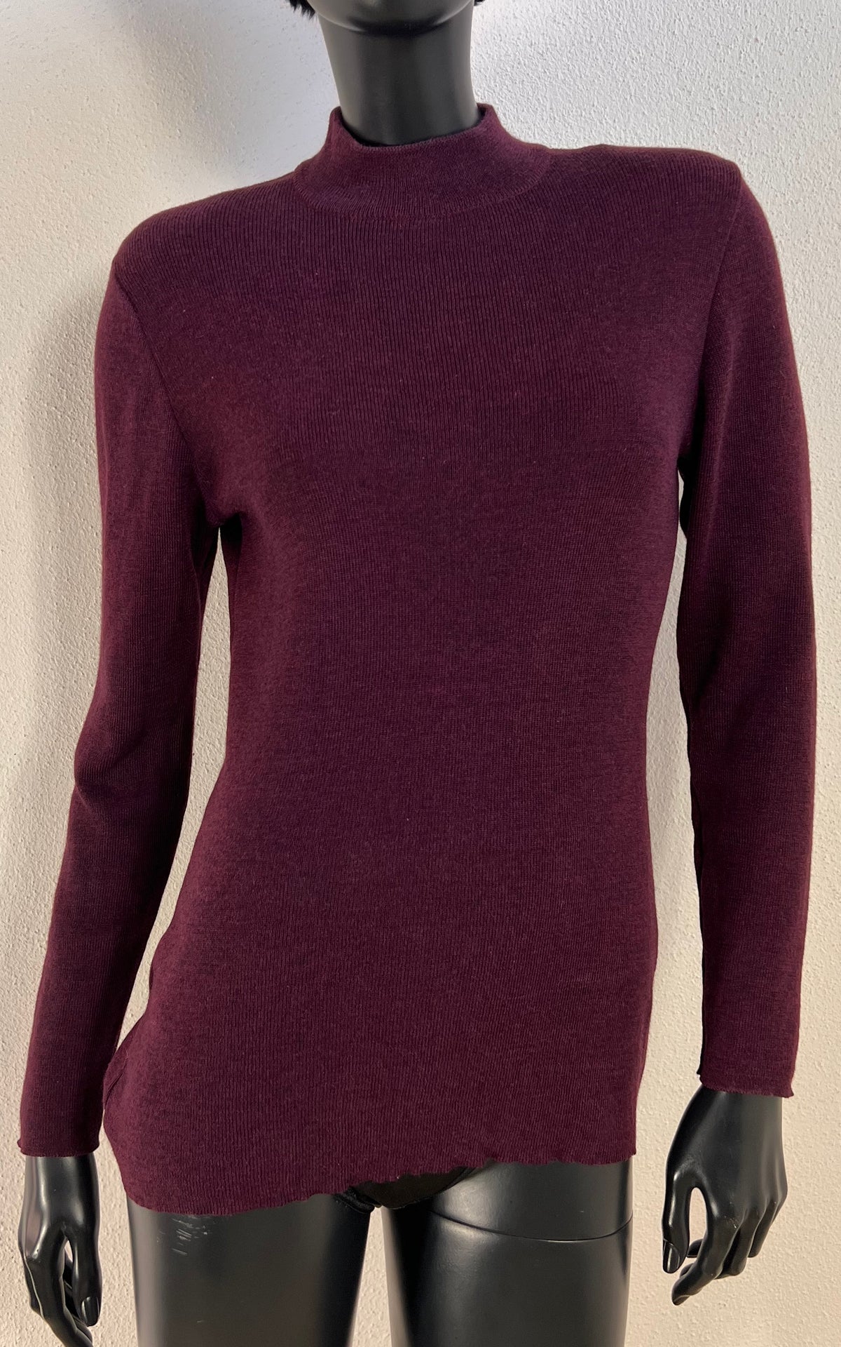 Vintage Yves Saint Laurent Rive Gauche Wool Sweater – Dark Plum Mélange