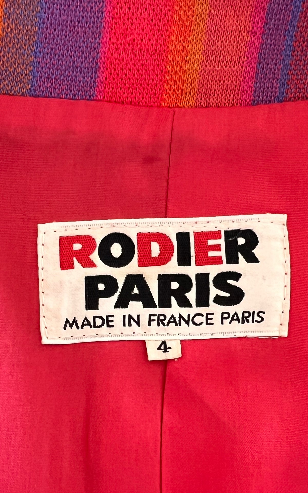 Vintage 1970s Rodier Paris Striped Trouser Suit