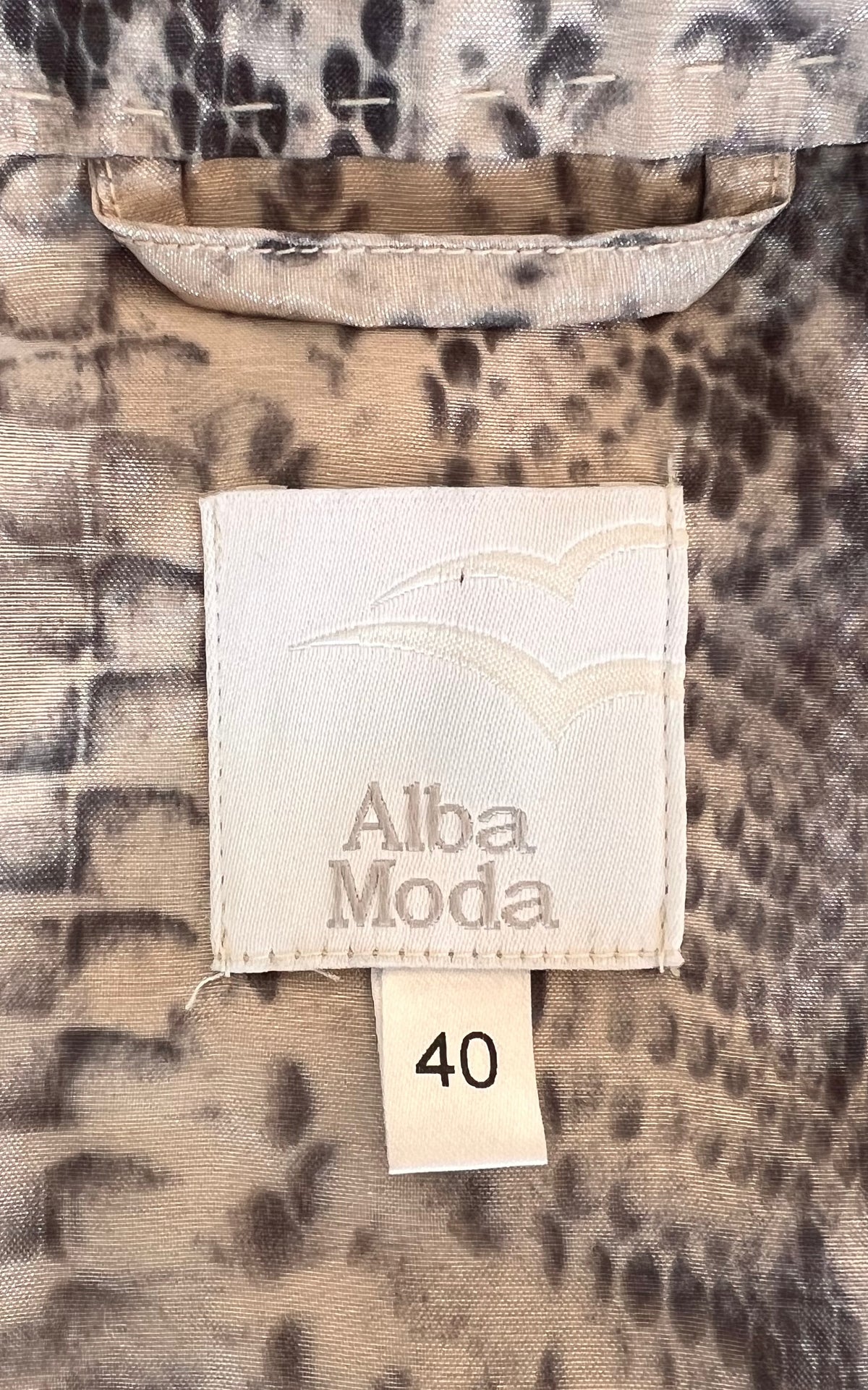 Vintage Alba Moda Snake Print Coat