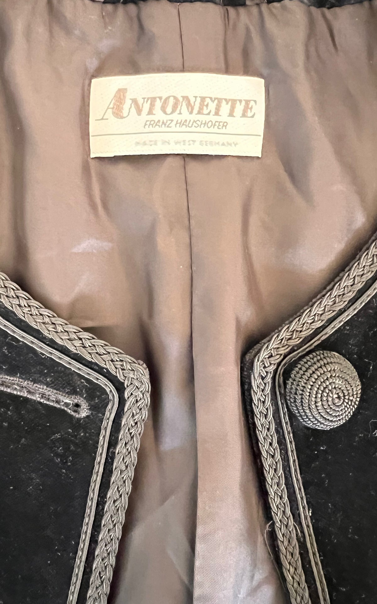Vintage Antoinette Black Velvet Jacket