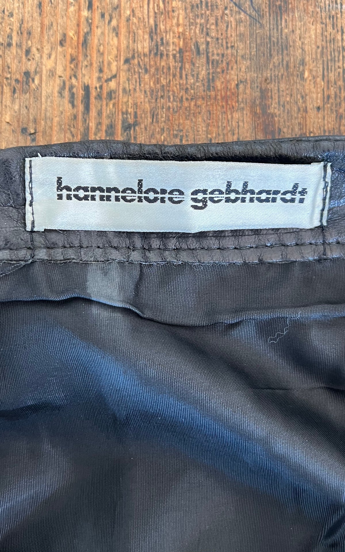 Vintage Hannelore Gebhardt Croc-Embossed Leather Skirt