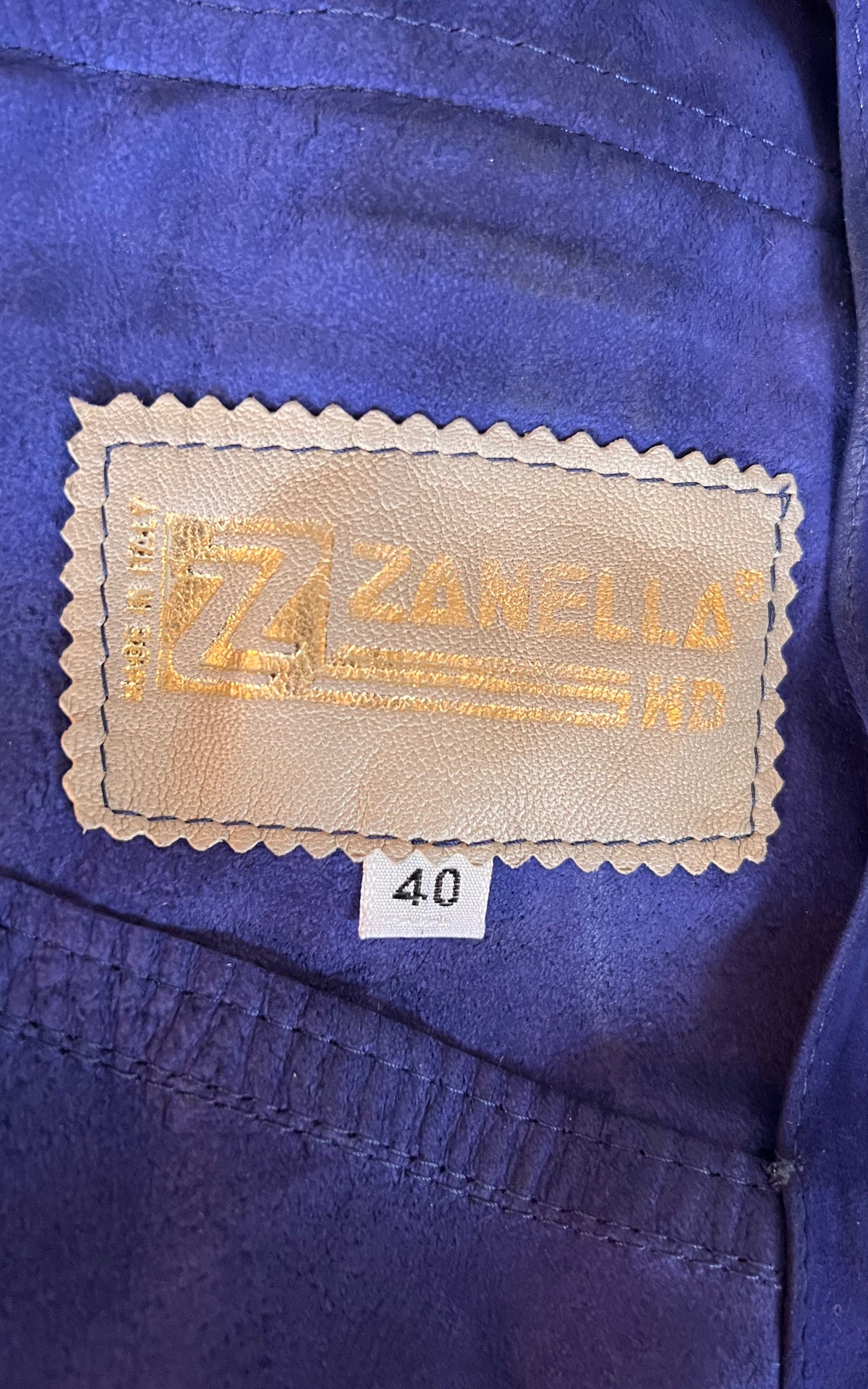 Vintage Zanella Purple Suede Jumpsuit