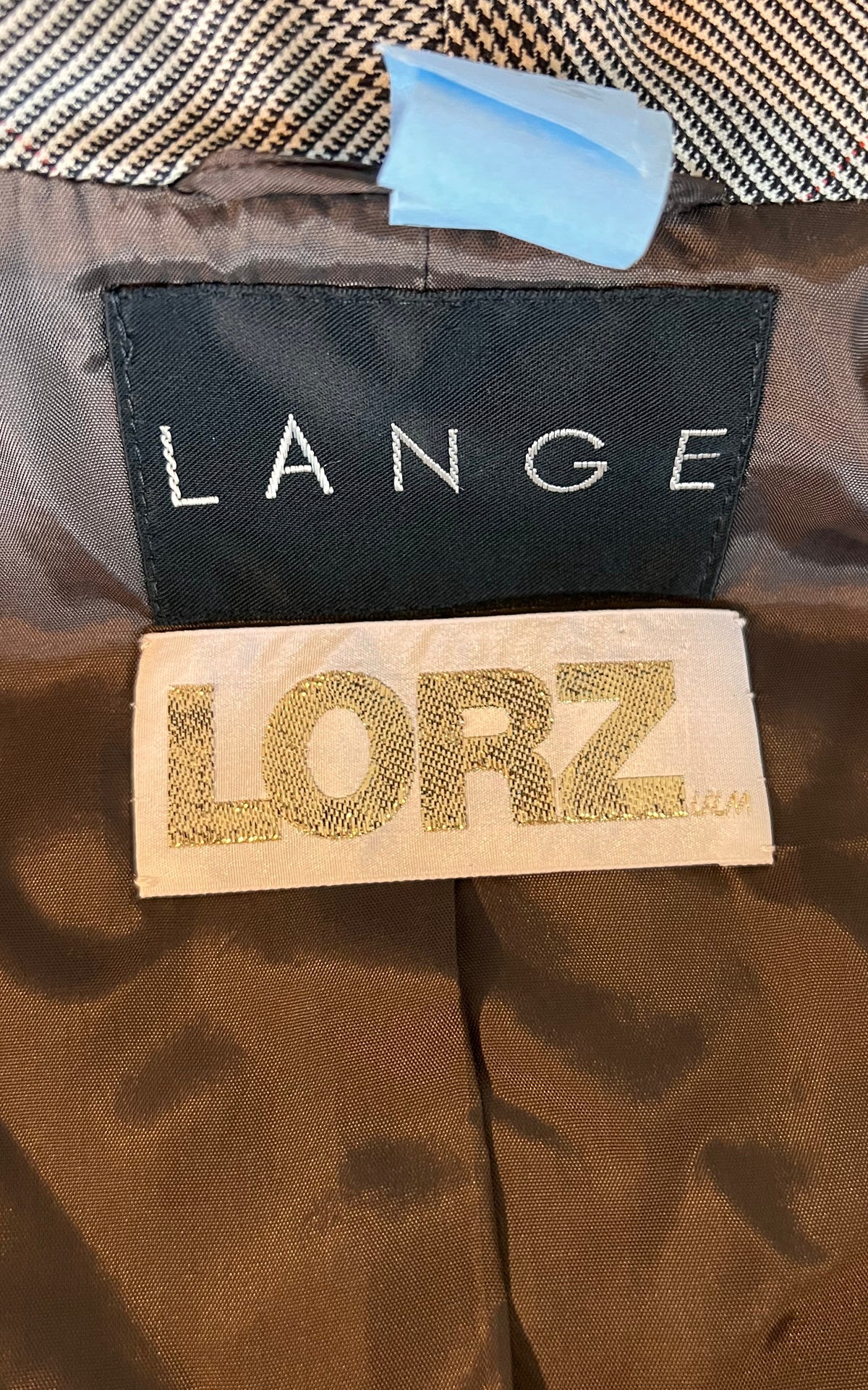 Vintage Rena Lange Glen Check Wool Blazer