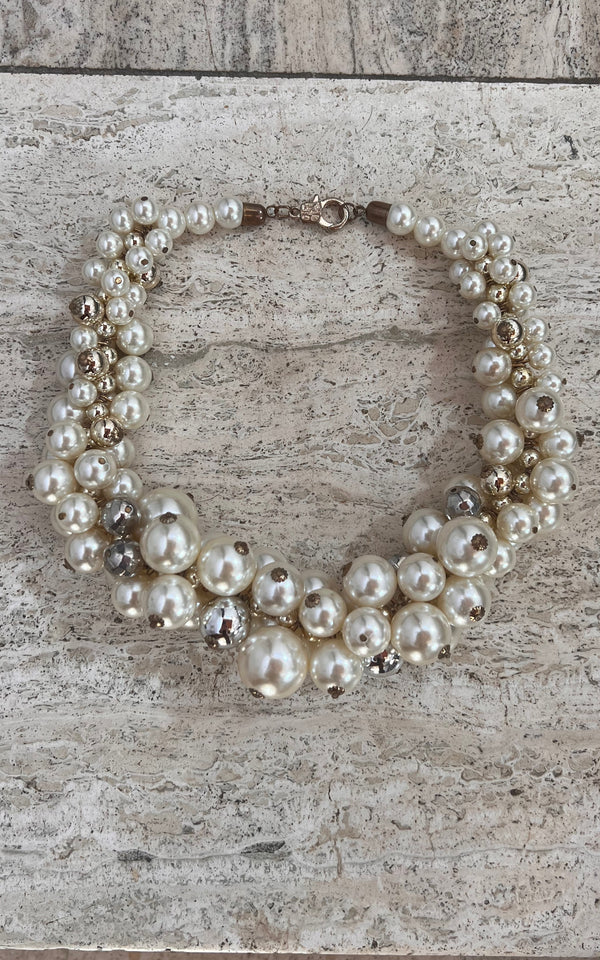 Vintage Big Mother of Pearl Necklace