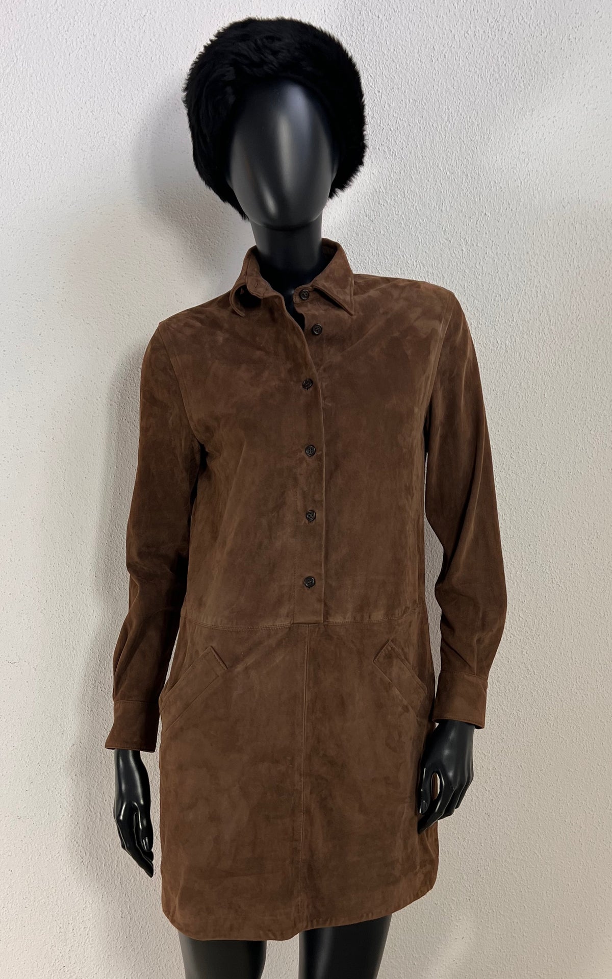 Lauren Ralph Lauren Brown Suede Shirt Dress