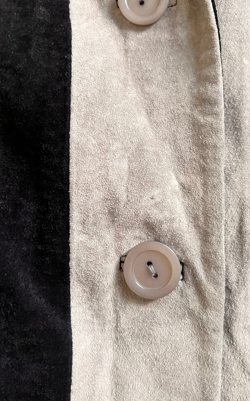 Vintage Striped Suede Jacket