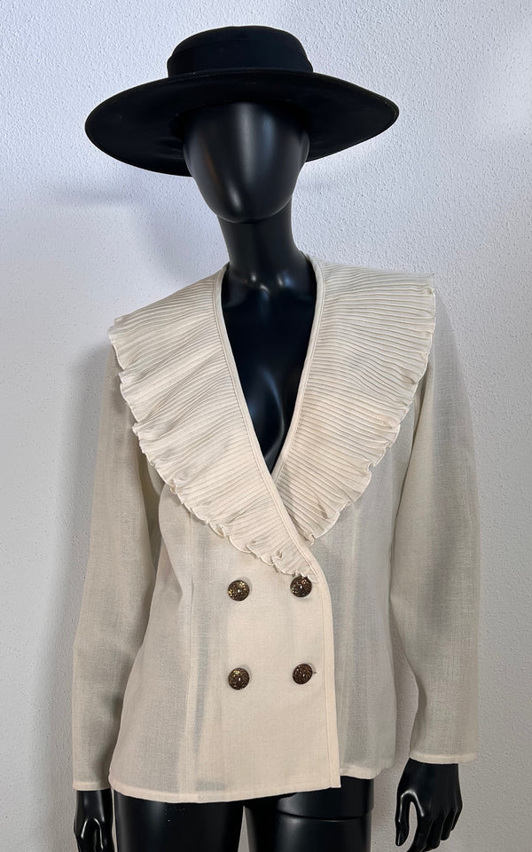 Vintage 90s Big Collar Blouse