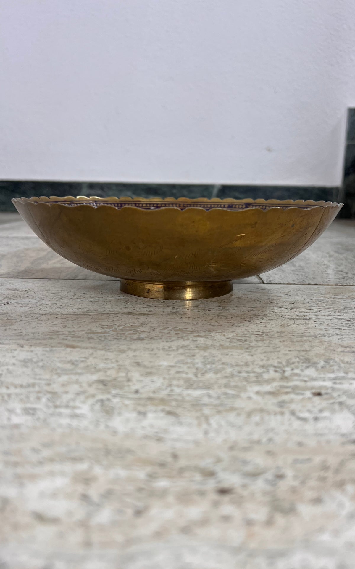 Vintage Oriental Inspired Brass Bowl