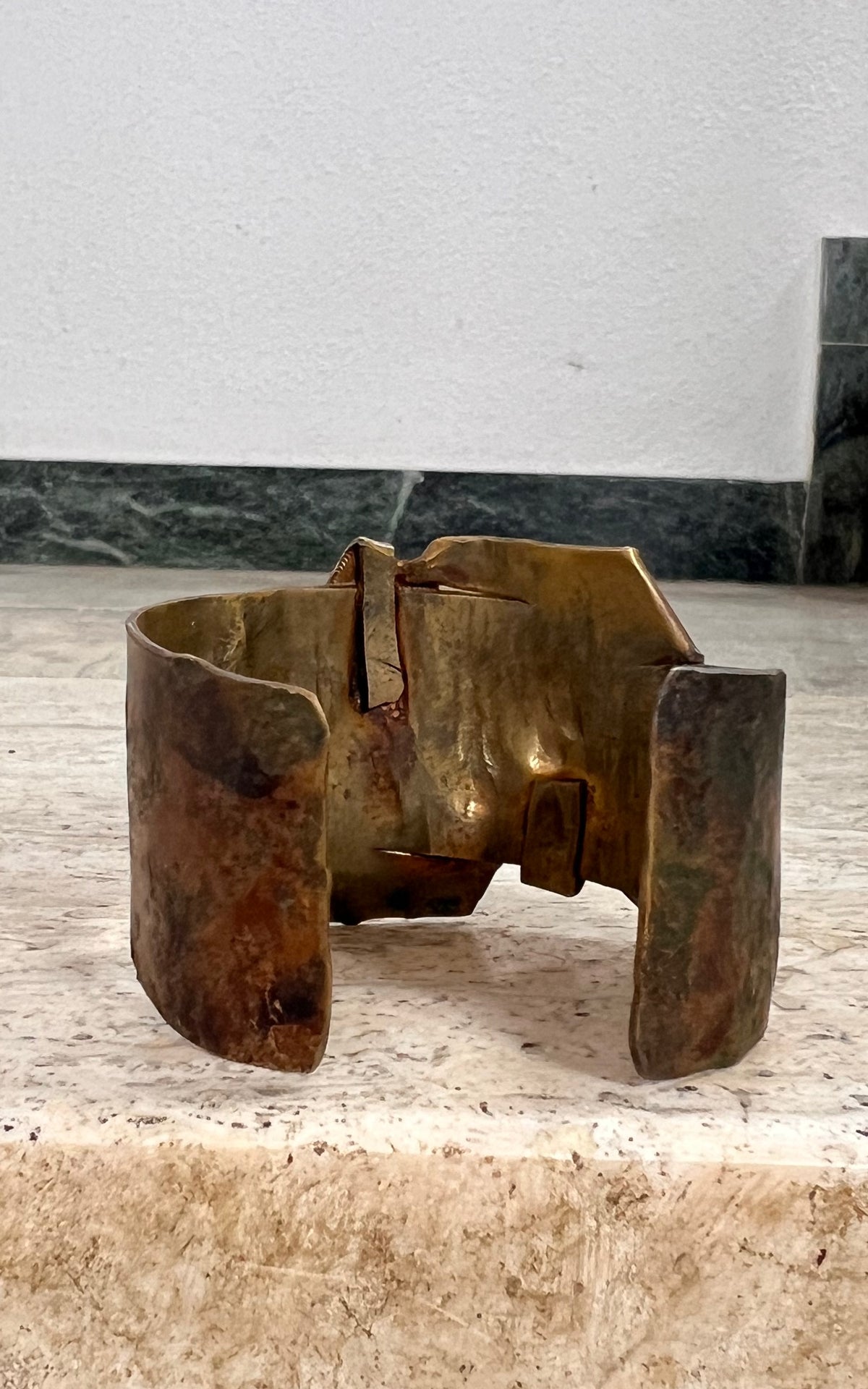 Vintage Brutalist Sculptural Cuff Bracelet