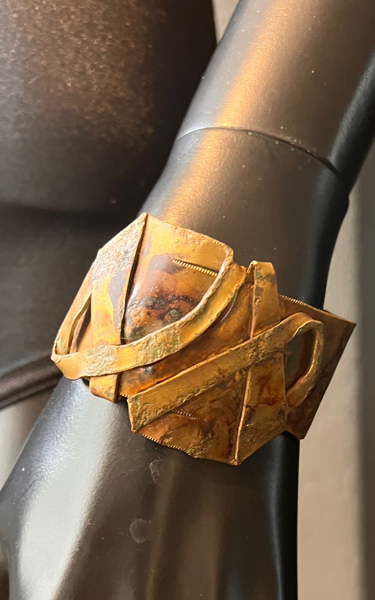 Vintage Brutalist Sculptural Cuff Bracelet