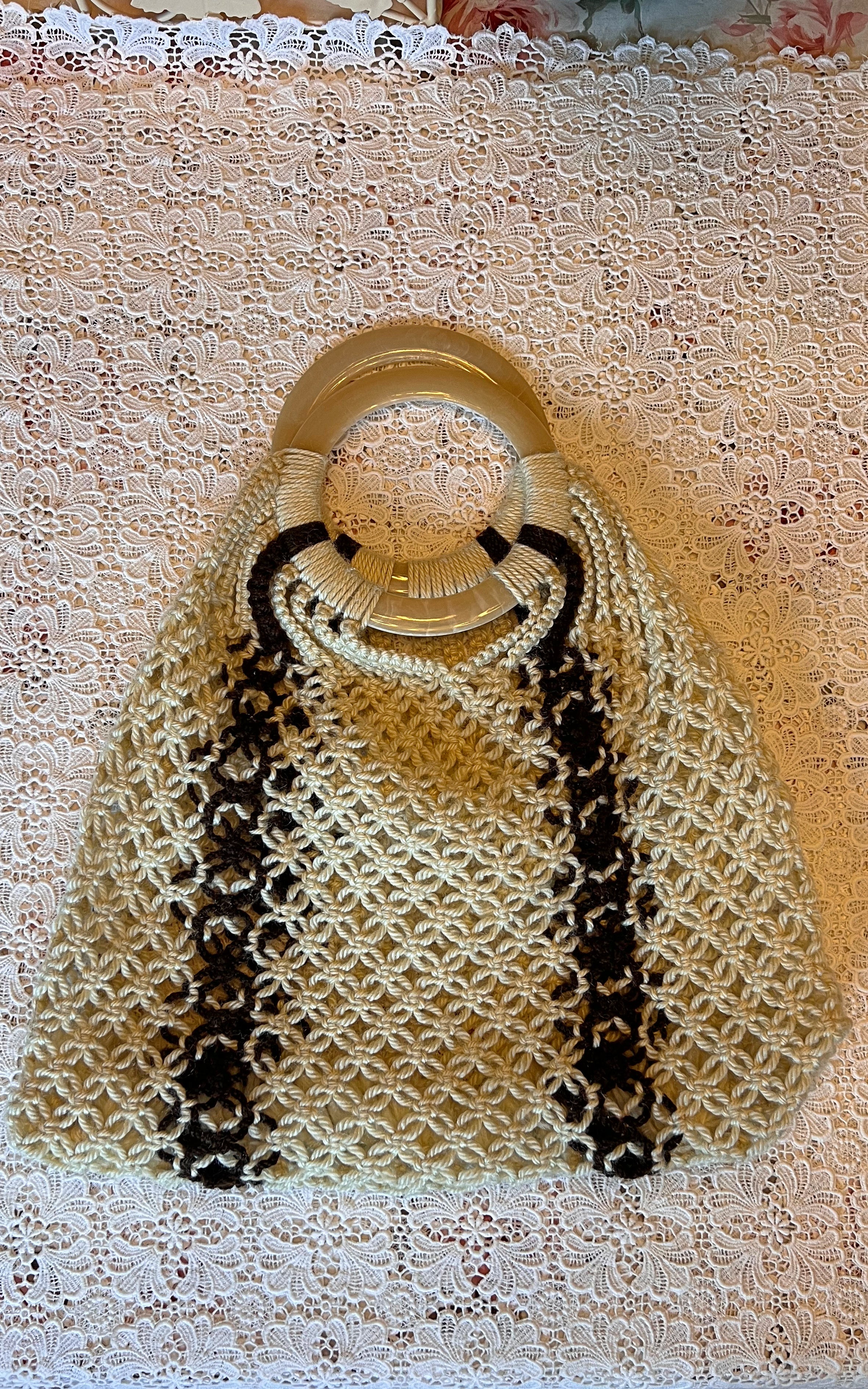 Vintage 70s Crochet Bag