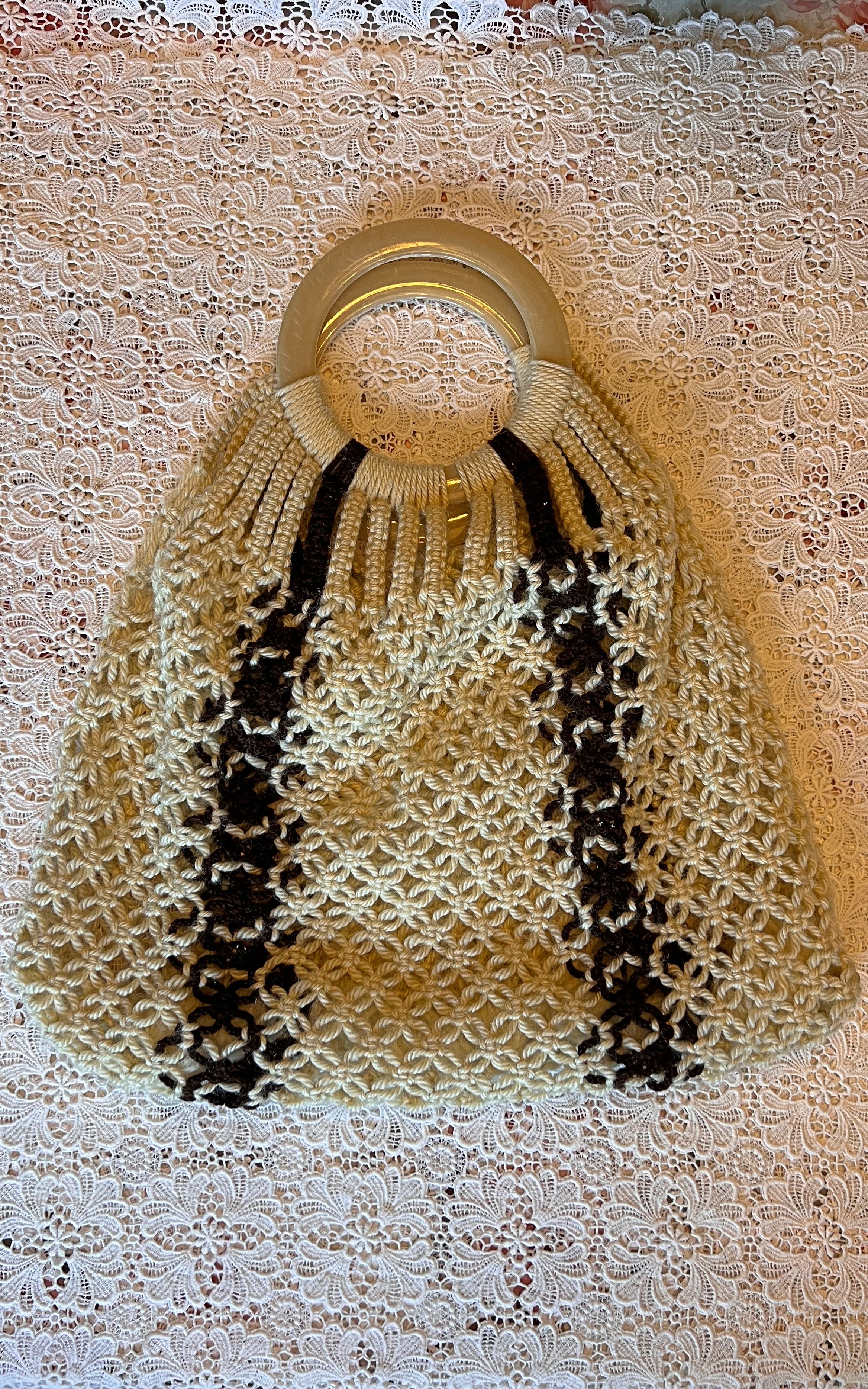 Vintage 70s Crochet Bag